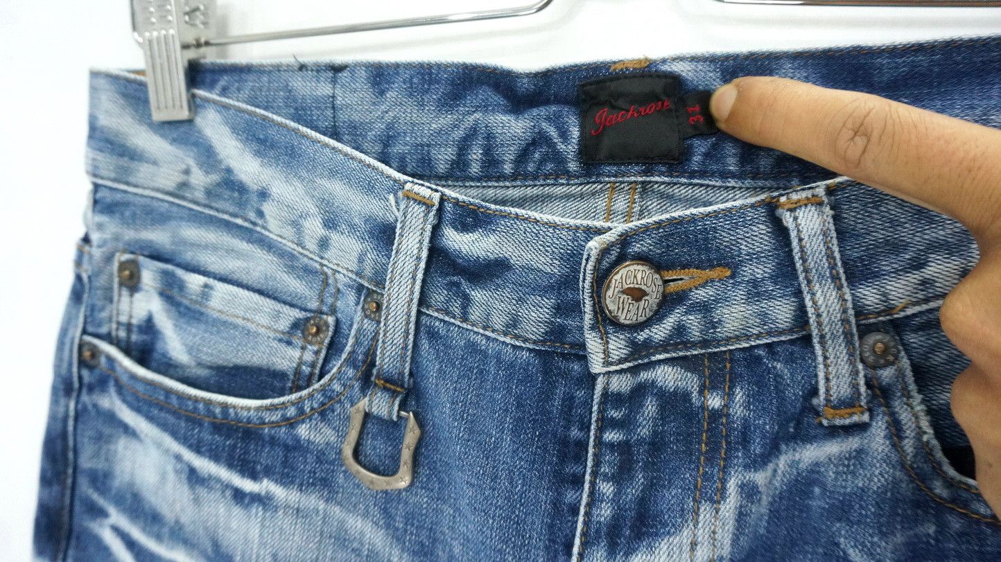 JACKROSE 🔥🔥Japan JACKROSE Flared Boot Tribal Mark Distressed Jeans Size US 31 - 4 Thumbnail