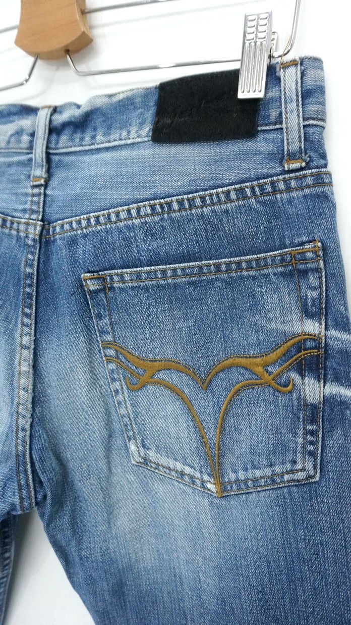 JACKROSE 🔥🔥Japan JACKROSE Flared Boot Tribal Mark Distressed Jeans Size US 31 - 7 Thumbnail