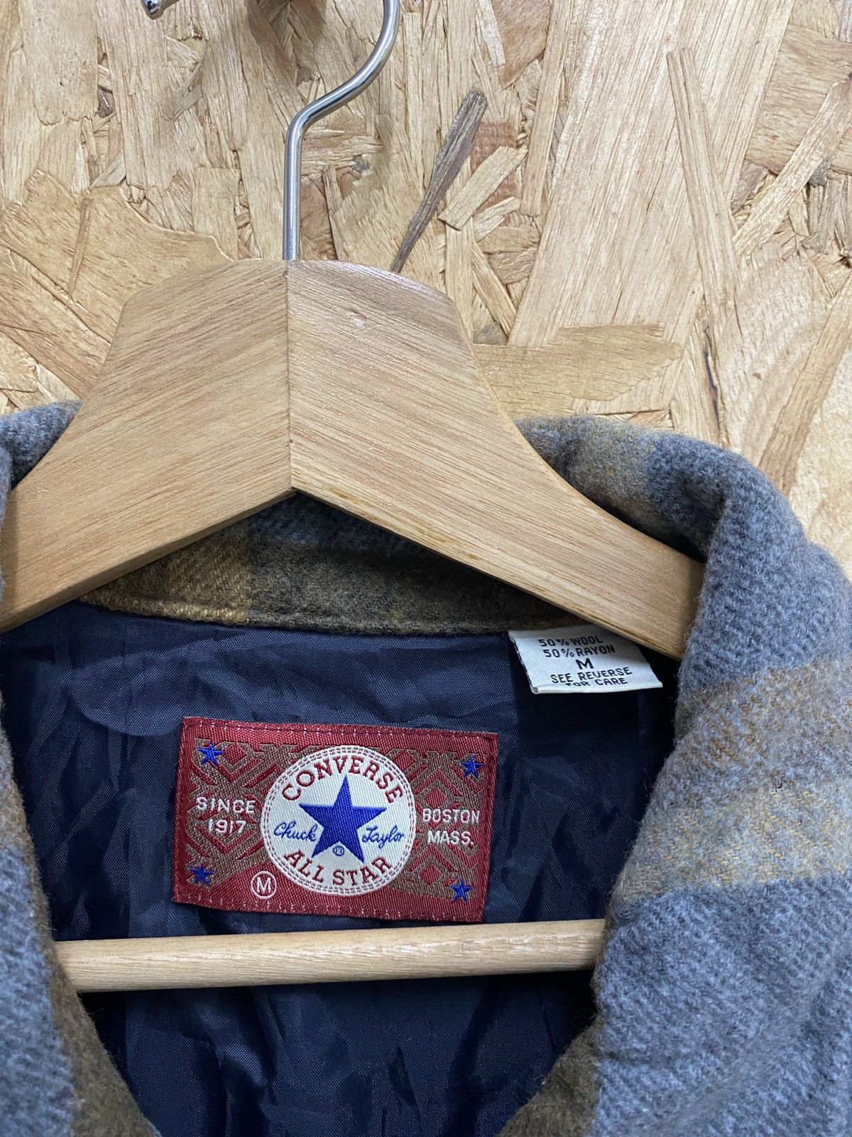 Converse × Flannel × Vintage Converse Chuck Taylor Flannel Light Jacket 50% Wool Size US M / EU 48-50 / 2 - 4 Thumbnail