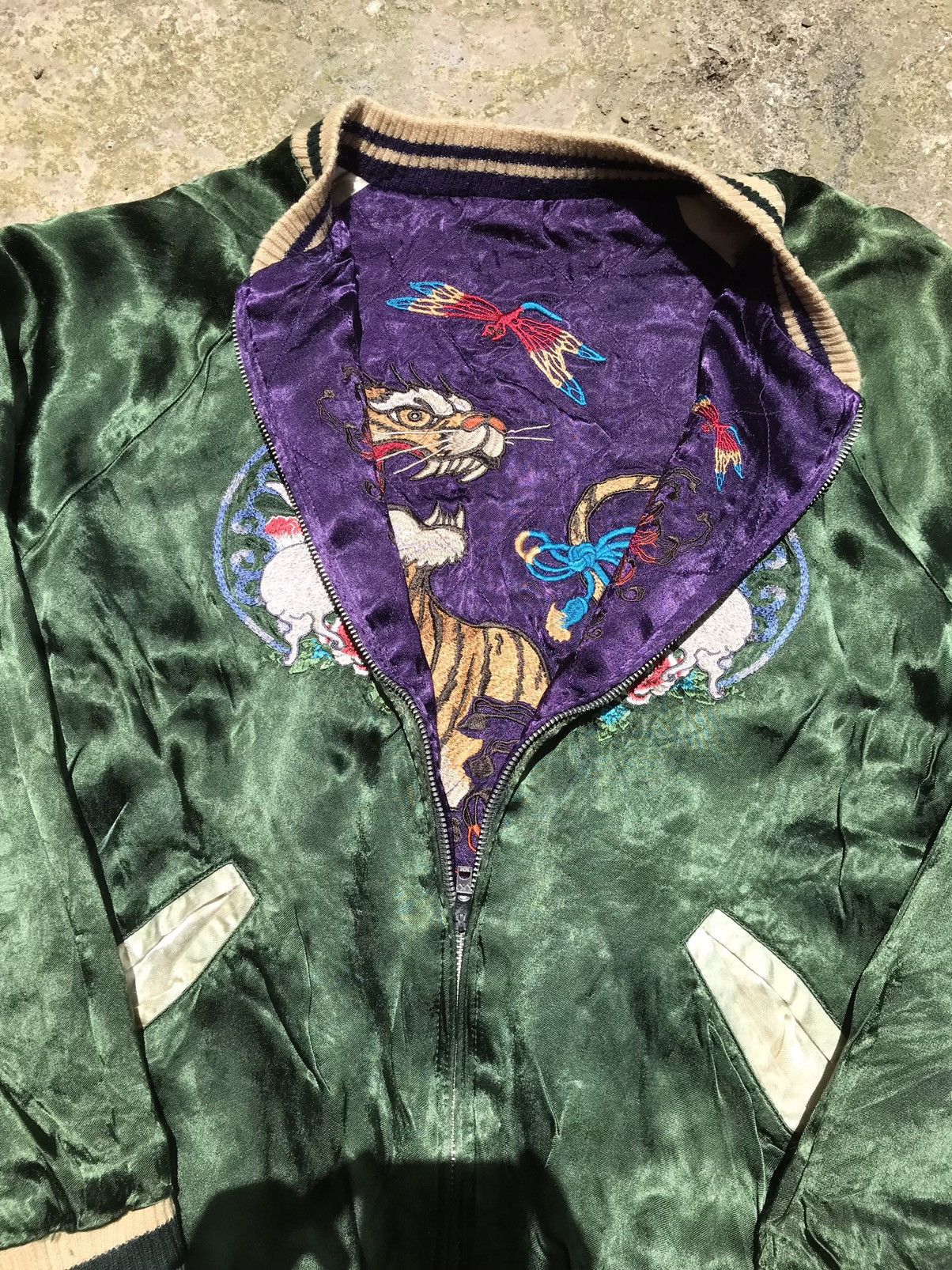 Tailor Toyo Vintage 70s Hand Embroidery Souvenir Jacket (Reversible) Size US M / EU 48-50 / 2 - 4 Thumbnail