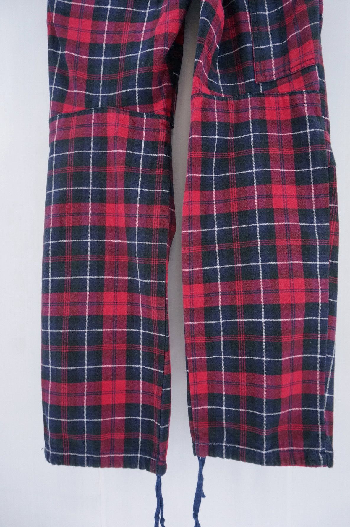 Japanese Brand 💥 Vintage RE DARK Plaid Skinny Punk Short Rise Worn Pants Size US 29 - 8 Thumbnail