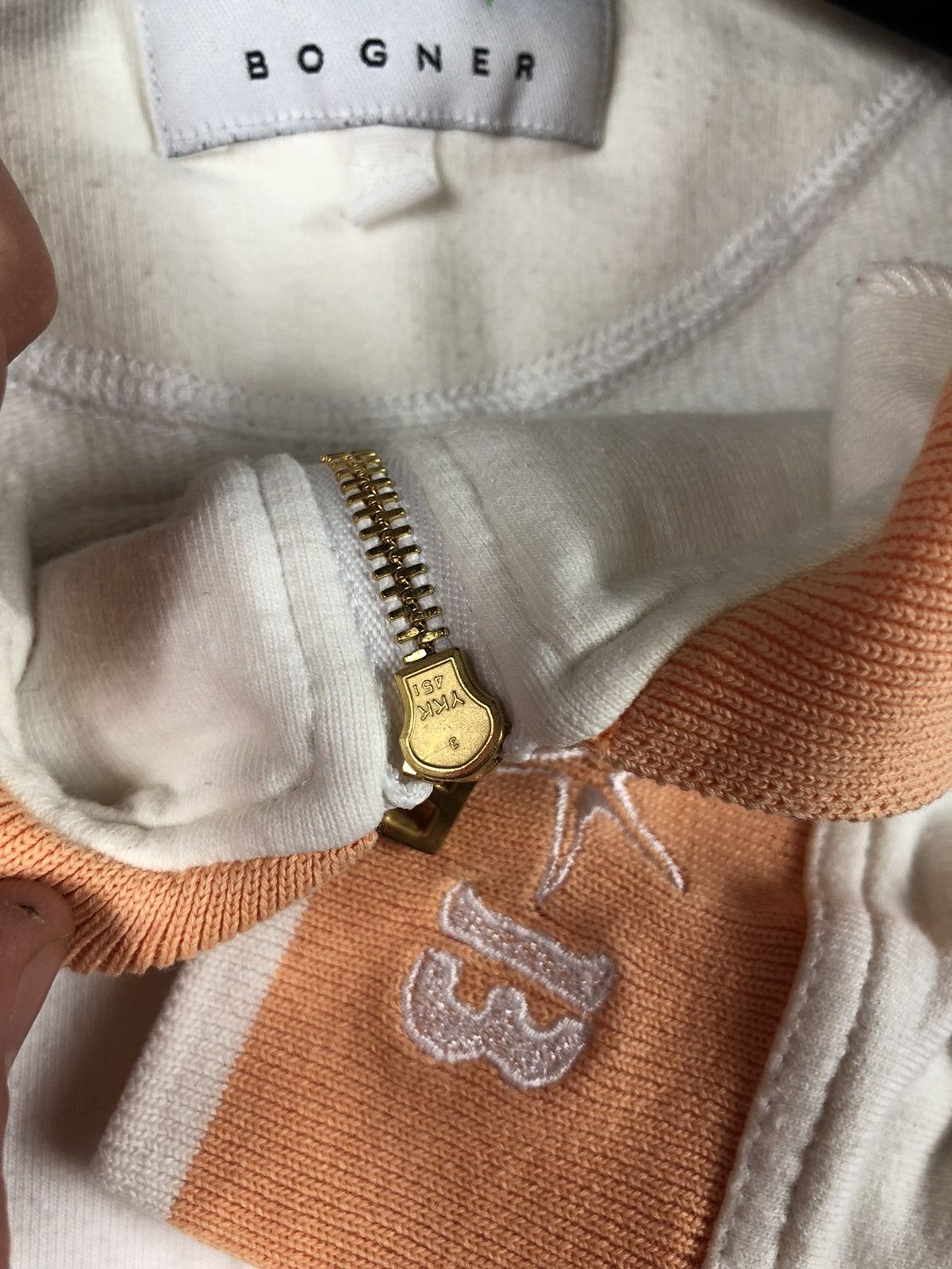 Bogner Vintage Bogner Wmns 1/4 Zip Sweatshirt White Italy sz 40 Size ONE SIZE - 3 Thumbnail