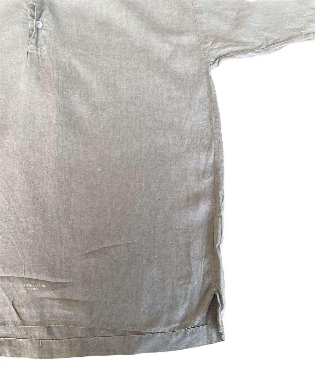 Stone Island Stone Island Spring Summer 1995 Linen Shirt Vintage Size US L / EU 52-54 / 3 - 8 Thumbnail