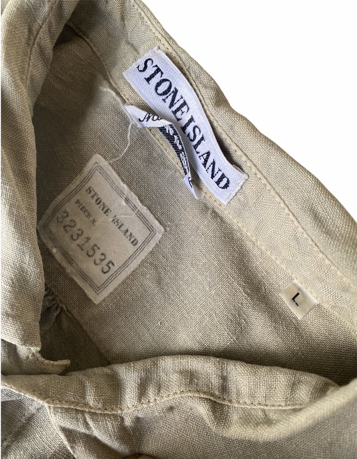 Stone Island Stone Island Spring Summer 1995 Linen Shirt Vintage Size US L / EU 52-54 / 3 - 5 Thumbnail