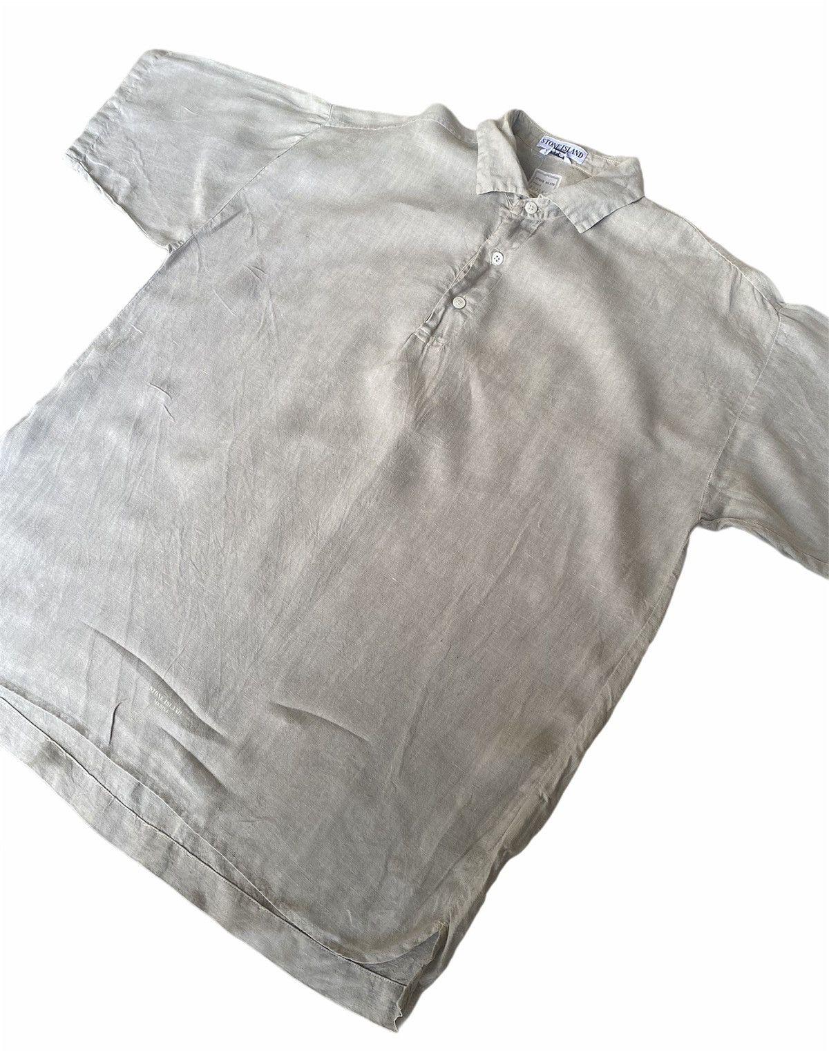 Stone Island Stone Island Spring Summer 1995 Linen Shirt Vintage Size US L / EU 52-54 / 3 - 2 Thumbnail
