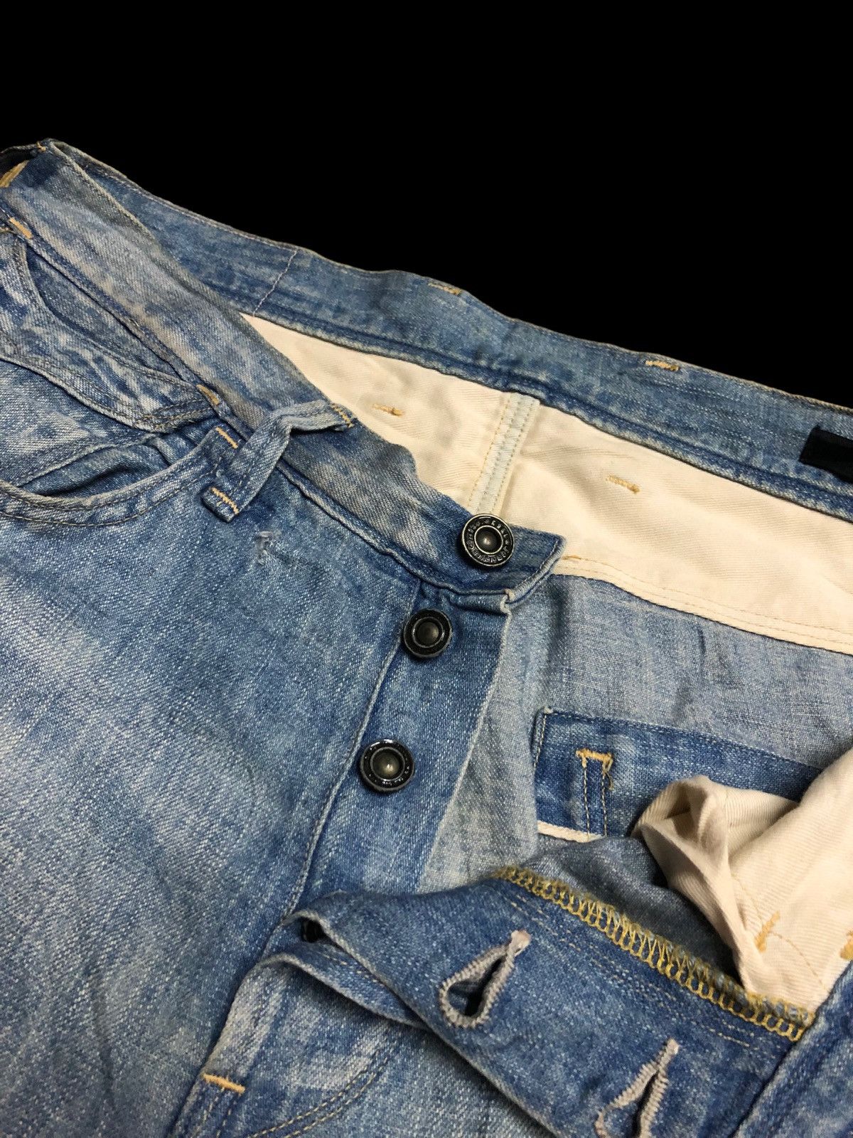 Japanese Brand × Johnbull HALF SELVEDGE JOHNBULL DISTRESSED DENIM Size US 29 - 3 Thumbnail