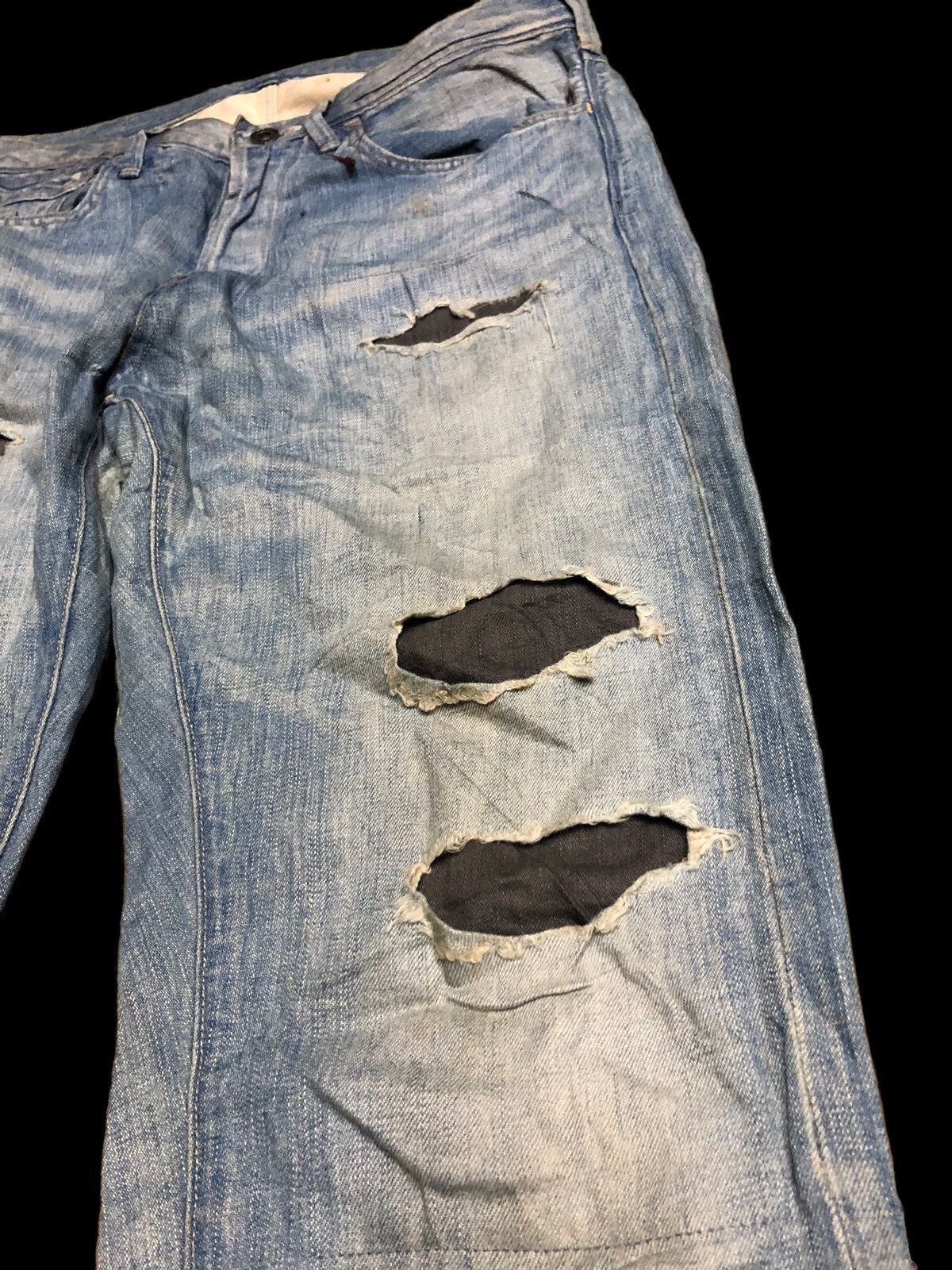 Japanese Brand × Johnbull HALF SELVEDGE JOHNBULL DISTRESSED DENIM Size US 29 - 6 Thumbnail