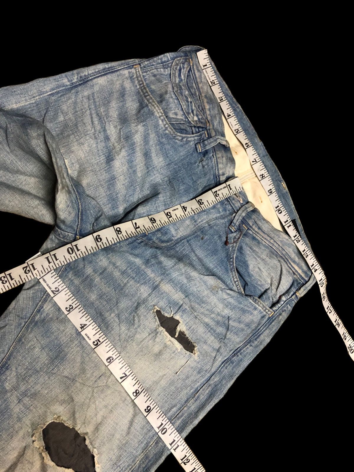 Japanese Brand × Johnbull HALF SELVEDGE JOHNBULL DISTRESSED DENIM Size US 29 - 10 Thumbnail