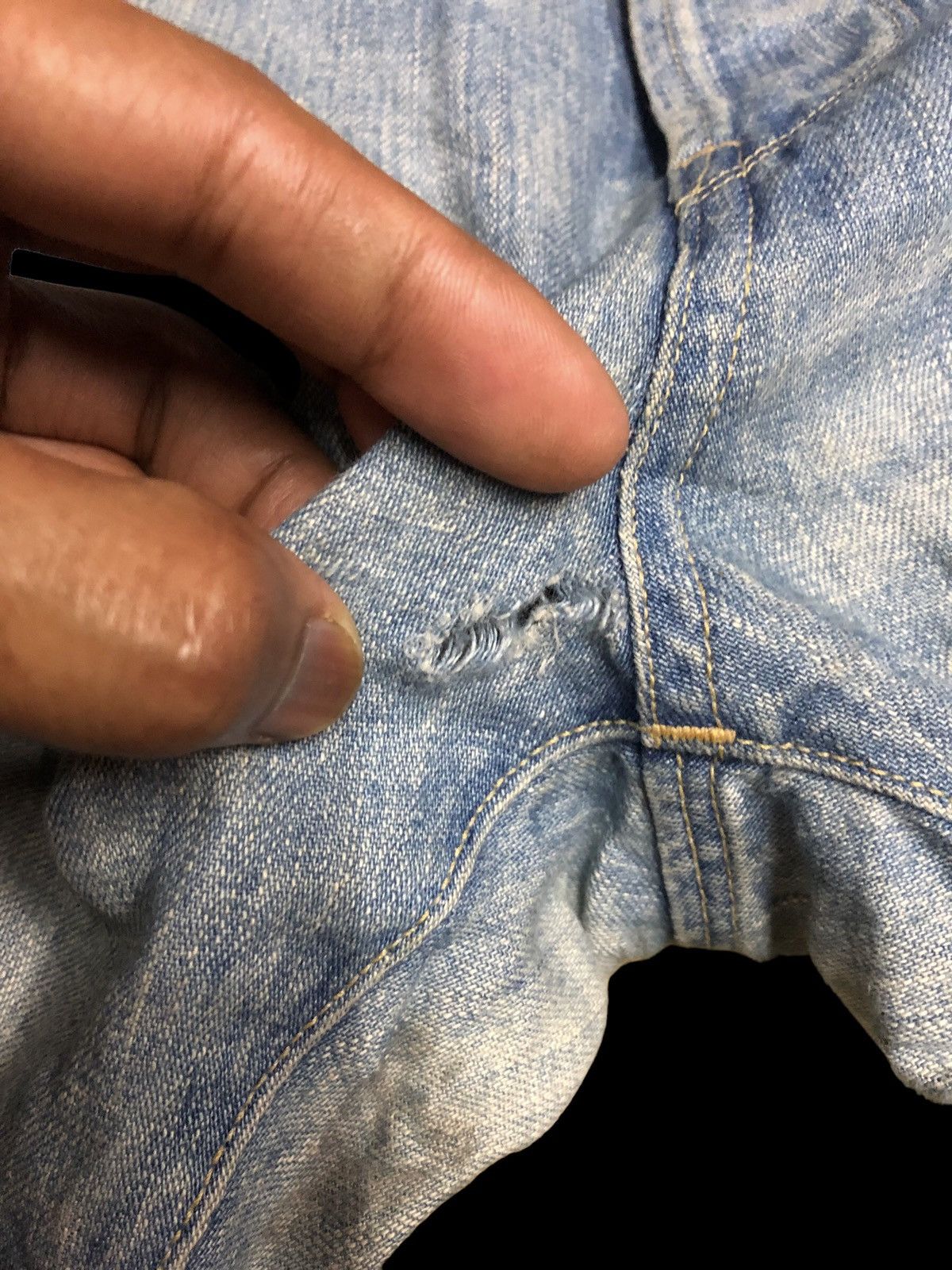 Japanese Brand × Johnbull HALF SELVEDGE JOHNBULL DISTRESSED DENIM Size US 29 - 8 Thumbnail