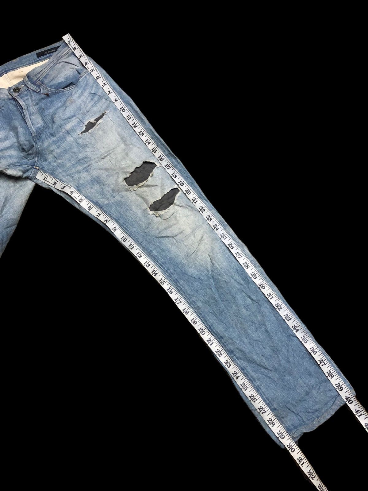 Japanese Brand × Johnbull HALF SELVEDGE JOHNBULL DISTRESSED DENIM Size US 29 - 9 Thumbnail