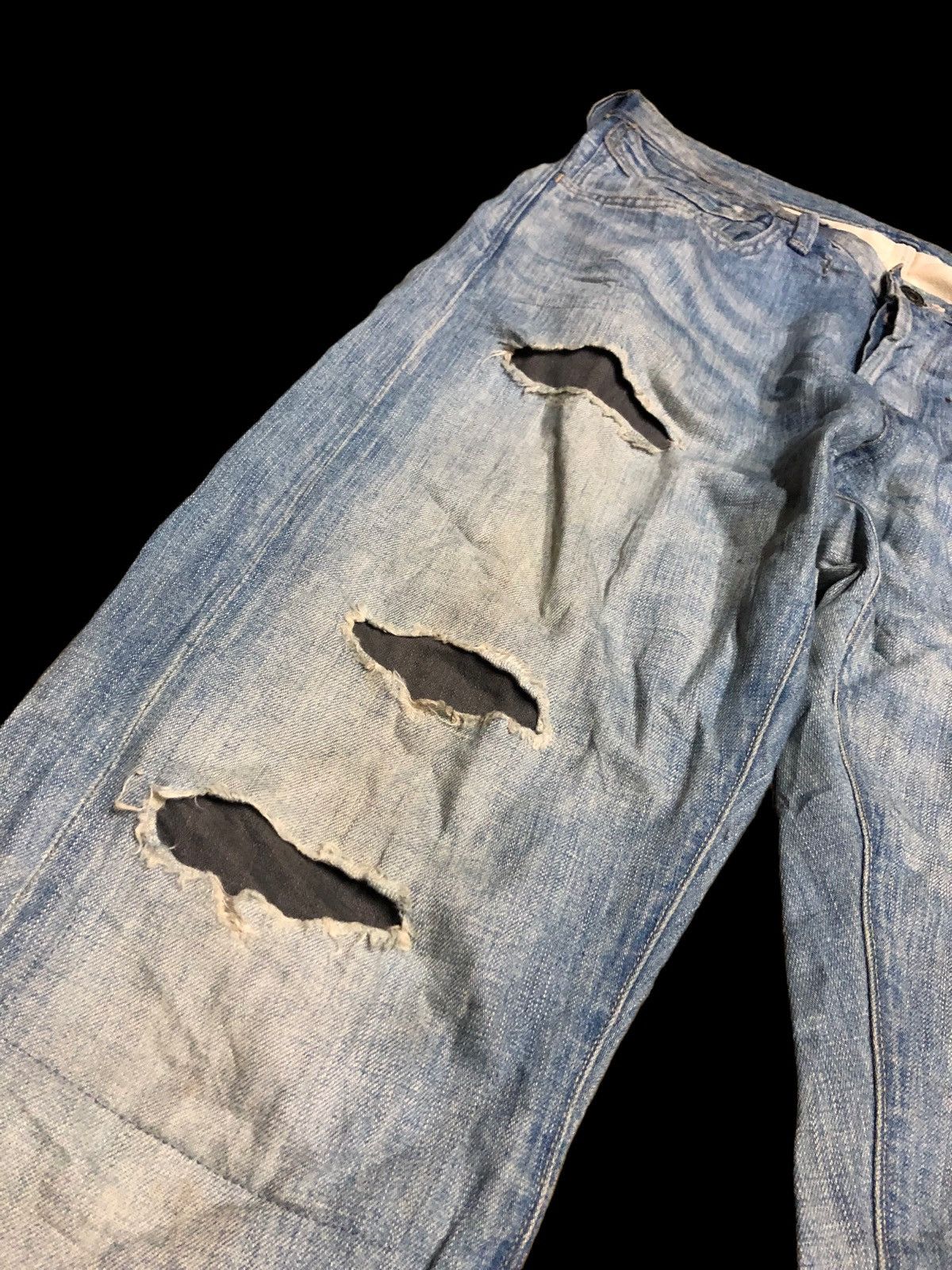 Japanese Brand × Johnbull HALF SELVEDGE JOHNBULL DISTRESSED DENIM Size US 29 - 7 Thumbnail