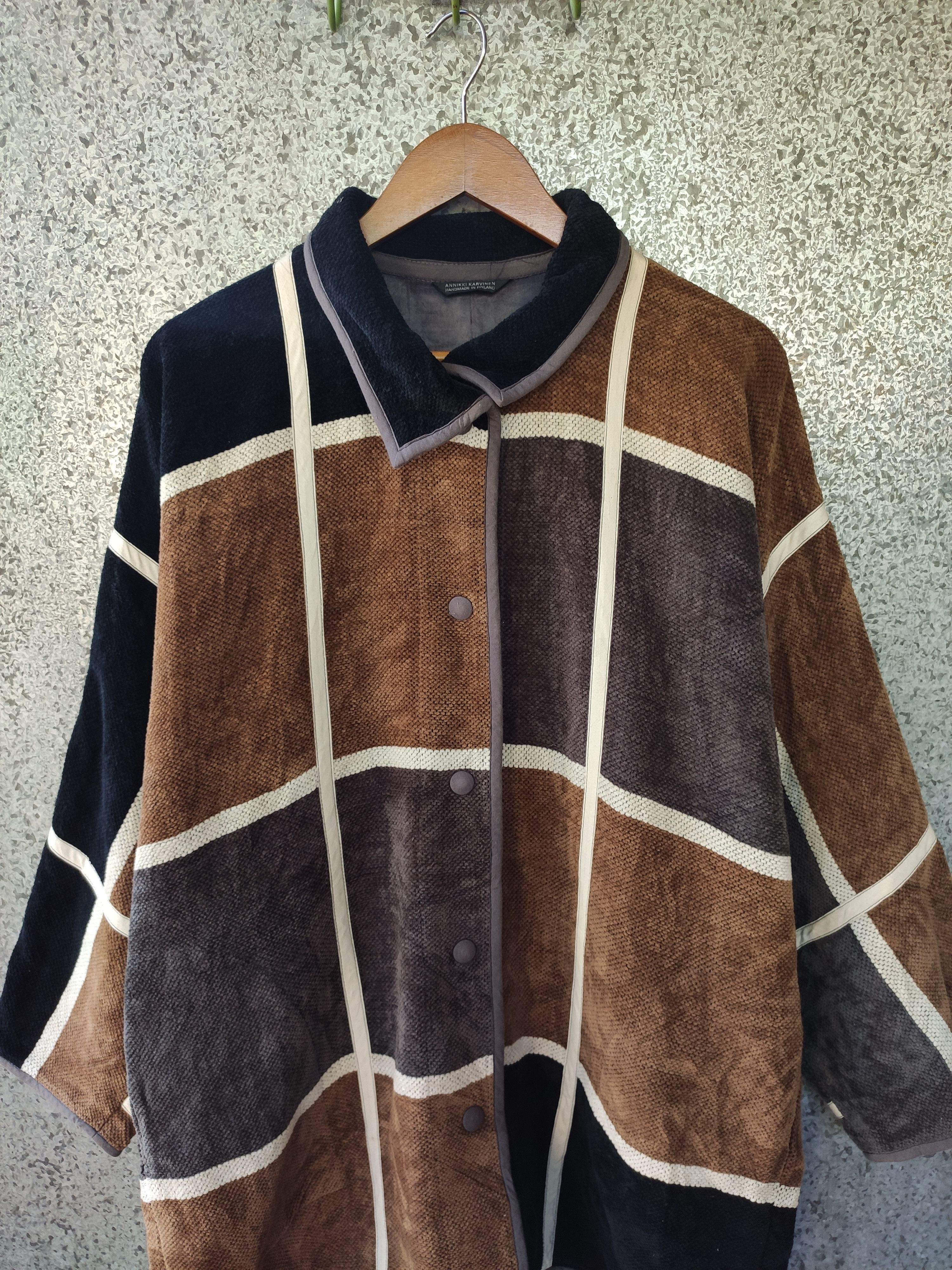Annikki Karvinen Annikki Karvinen jacket patch work design Hand made Size US M / EU 48-50 / 2 - 2 Thumbnail