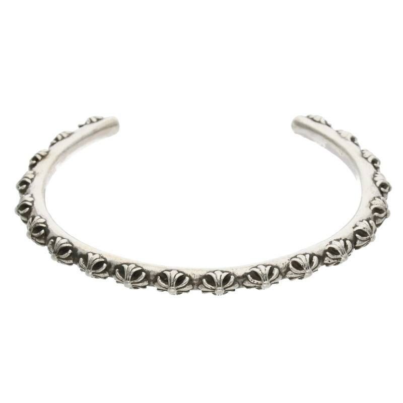 image of Chrome Hearts Cross Band Silver Bracelet, Men's