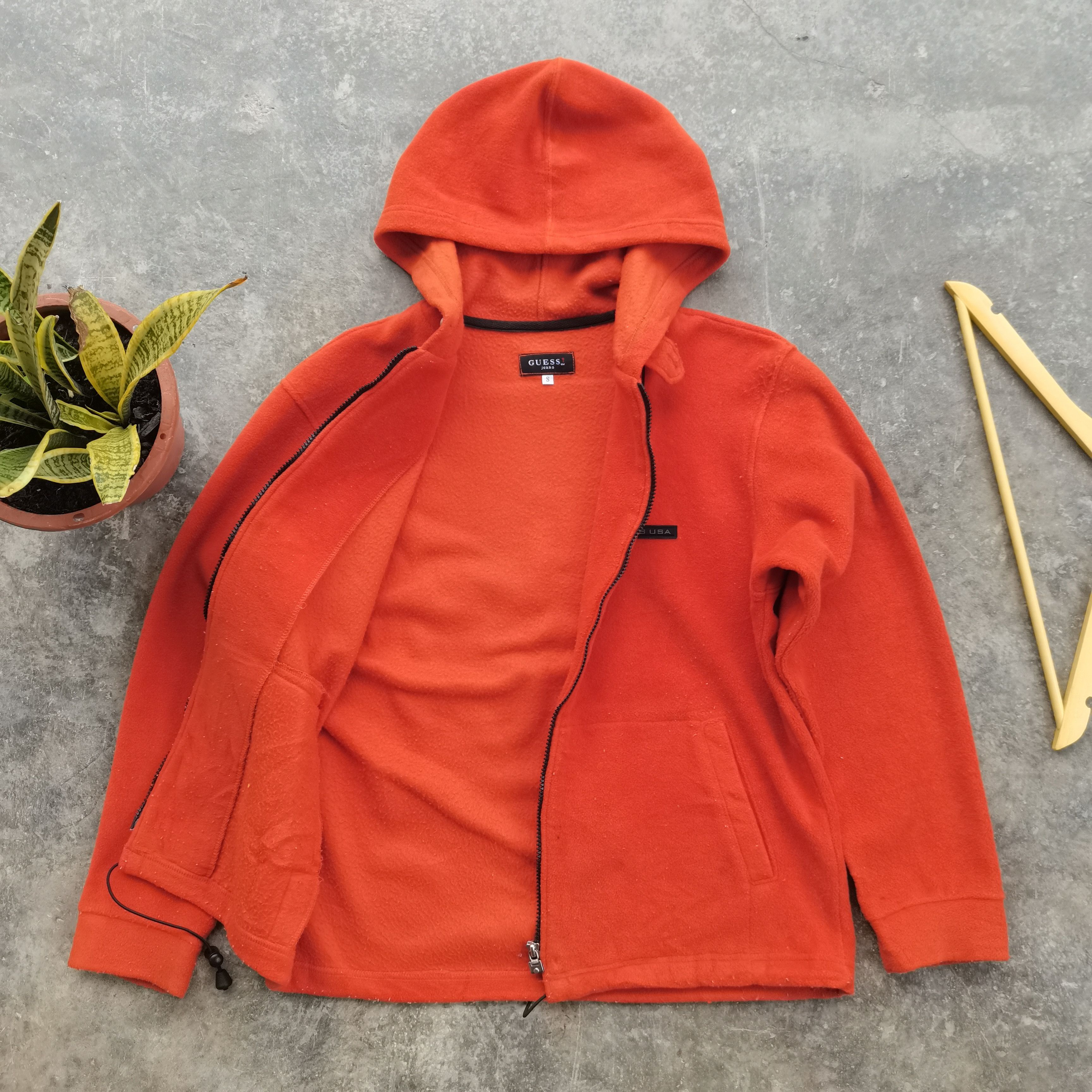 Guess × Vintage GUESS USA Fleece Zipper Up Hoodie Jacket Size US S / EU 44-46 / 1 - 2 Thumbnail