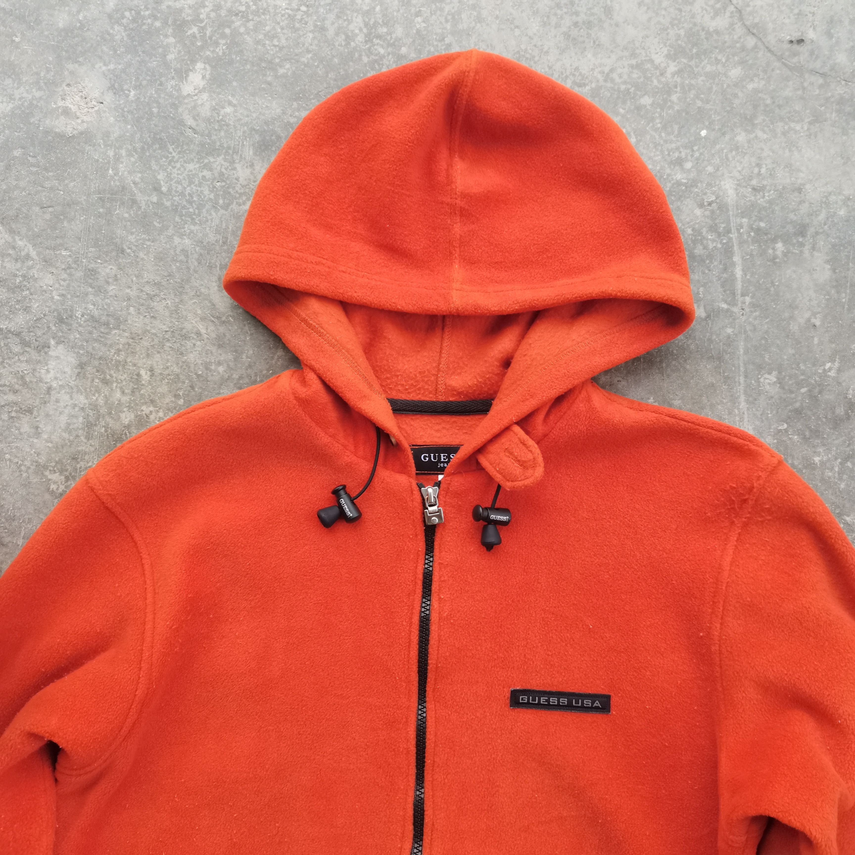 Guess × Vintage GUESS USA Fleece Zipper Up Hoodie Jacket Size US S / EU 44-46 / 1 - 3 Thumbnail