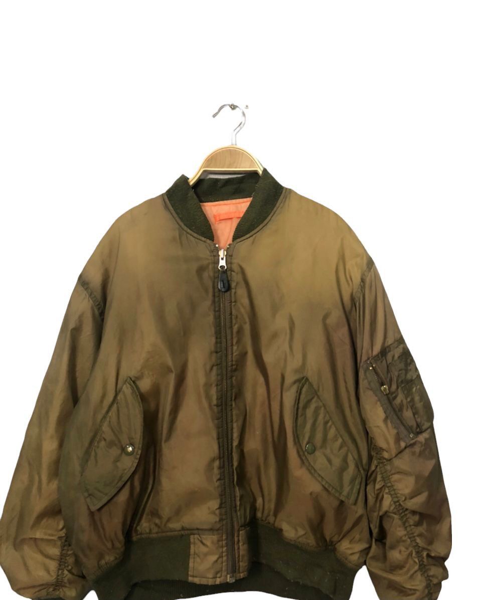 Japanese Brand Vintage Japanese Brand MA-1 Zipper Ups Faded Bomber Jacket Size US XL / EU 56 / 4 - 4 Thumbnail