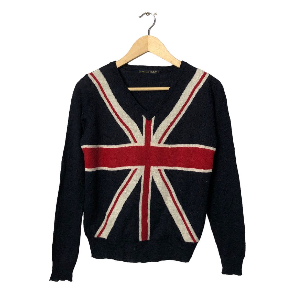 Aran Isles Knitwear Vintage On The Couch Britain Flag Knitwear Sweater Jumper Size S / US 4 / IT 40 - 1 Thumbnail