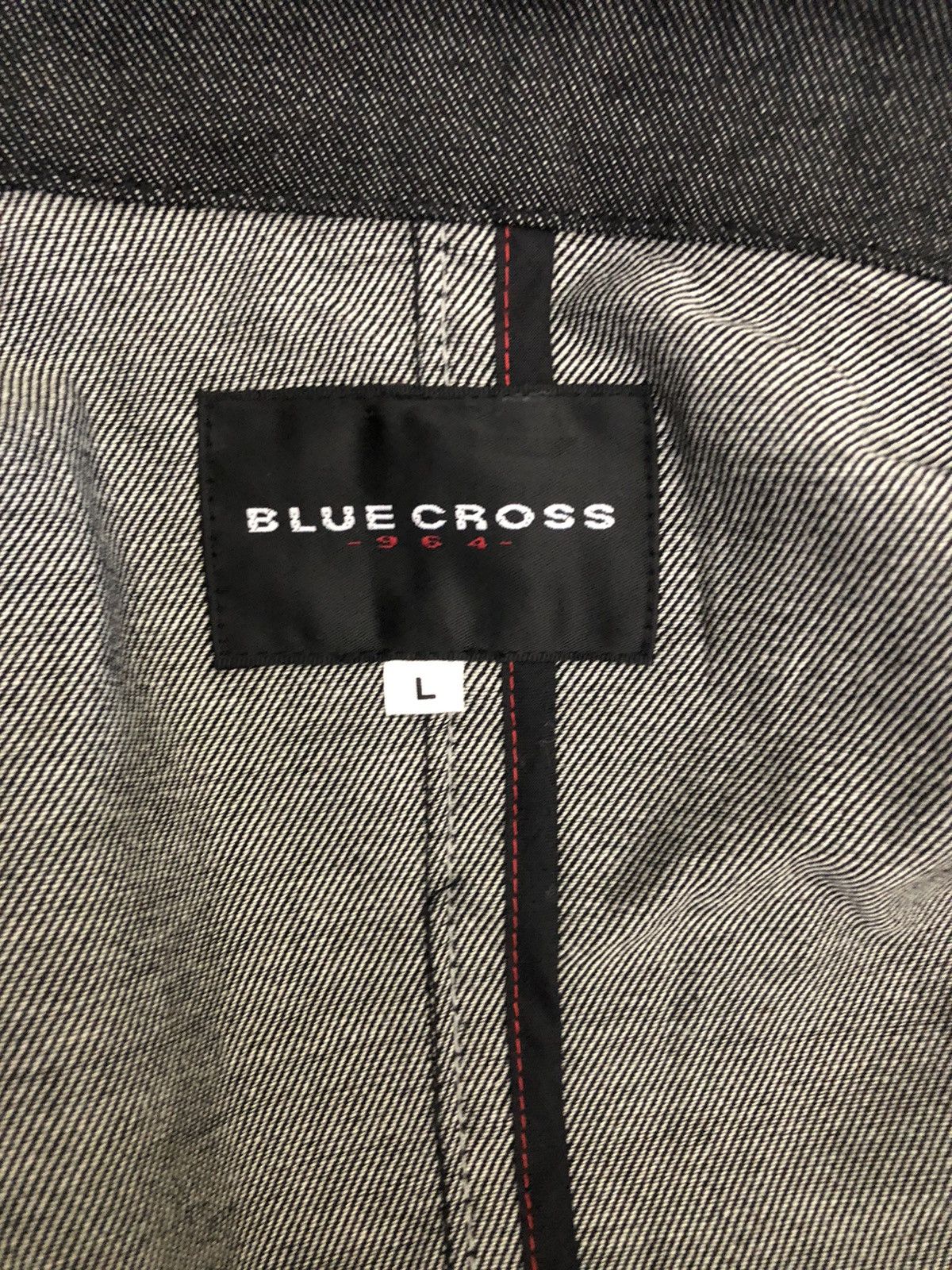 Japanese Brand Vintage Blue Cross Denim Jacket Size US S / EU 44-46 / 1 - 9 Thumbnail