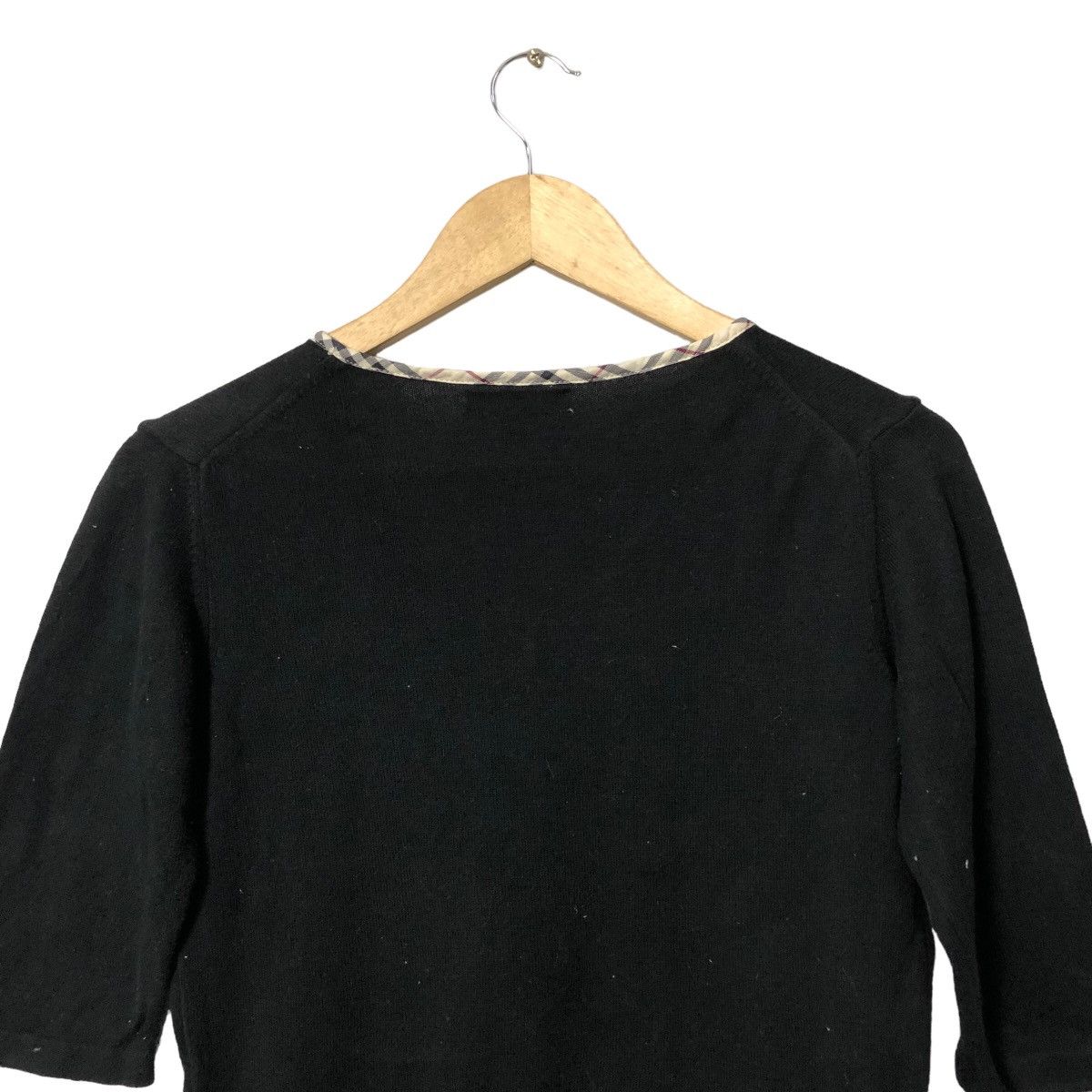 Burberry RARE‼️Burberry London V Neck Nova Check Crop Top Made Italy Size XS / US 0-2 / IT 36-38 - 8 Thumbnail
