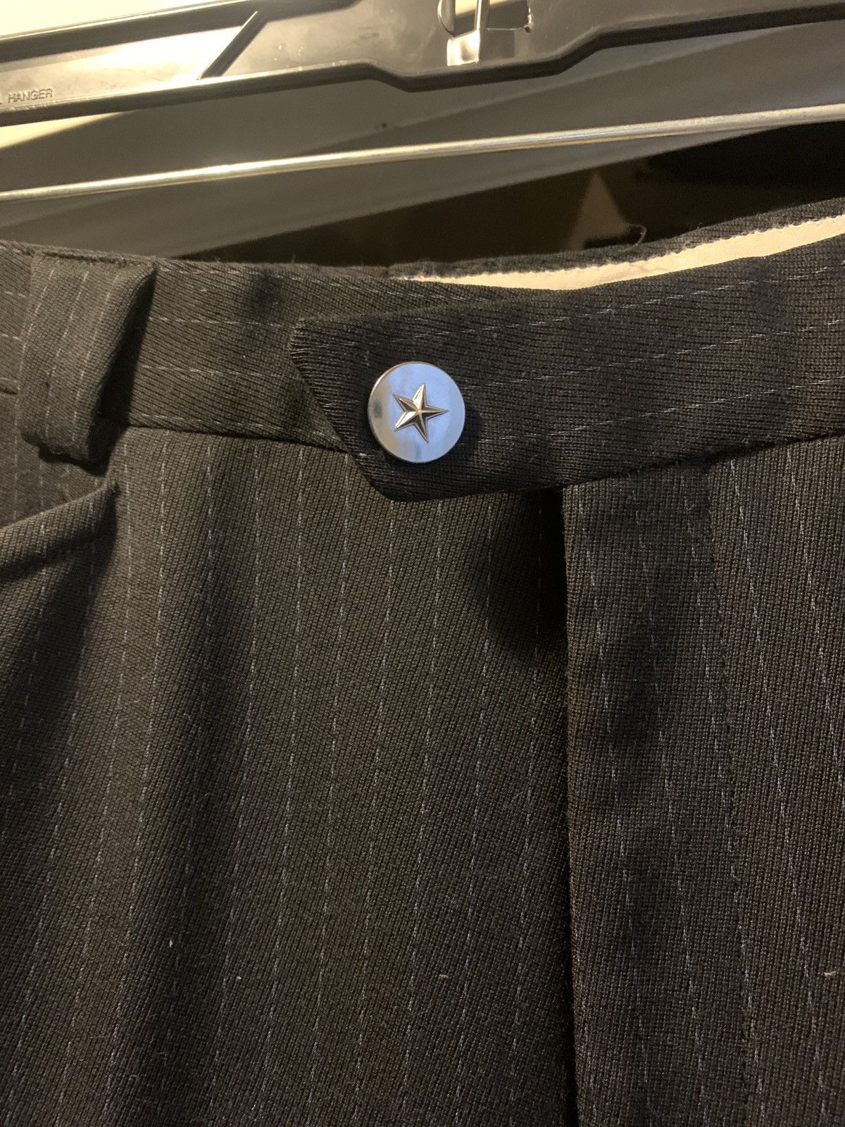 Mugler × Thierry Mugler × Vintage 1980’s Pinstripe Mens Trousers Size US 30 / EU 46 - 4 Thumbnail