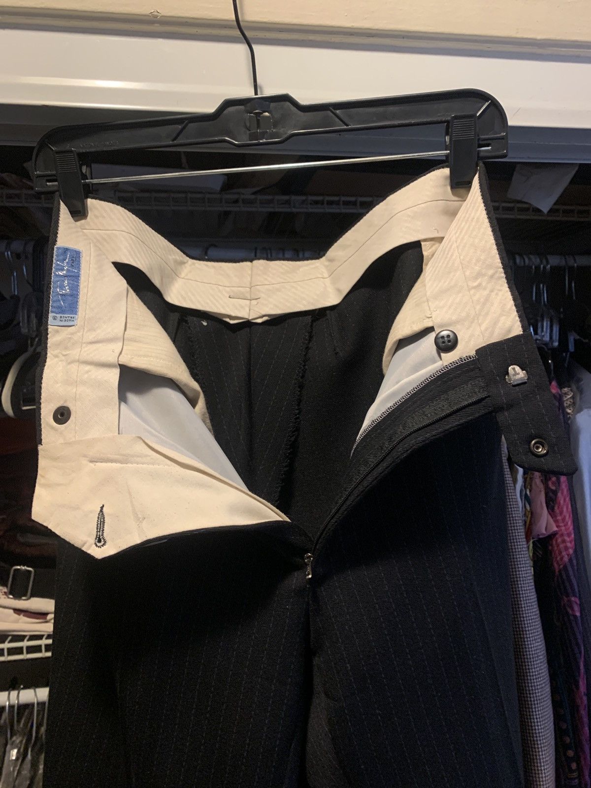 Mugler × Thierry Mugler × Vintage 1980’s Pinstripe Mens Trousers Size US 30 / EU 46 - 6 Thumbnail