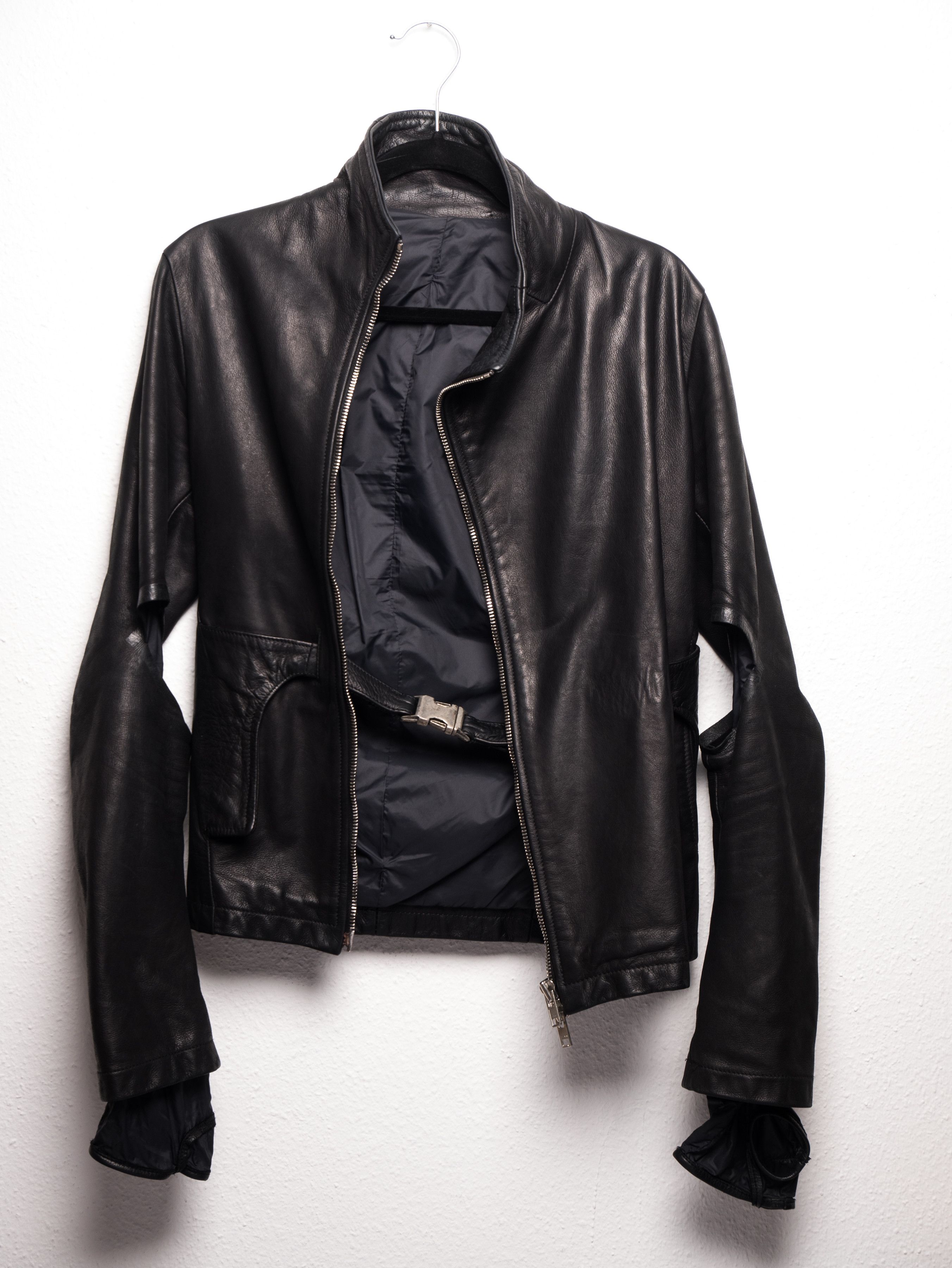Obscur Gloved Technical Sleeved Leather Jacket | Grailed Obscur Gloved Technical Sleeved Leather Jacket | Grailed