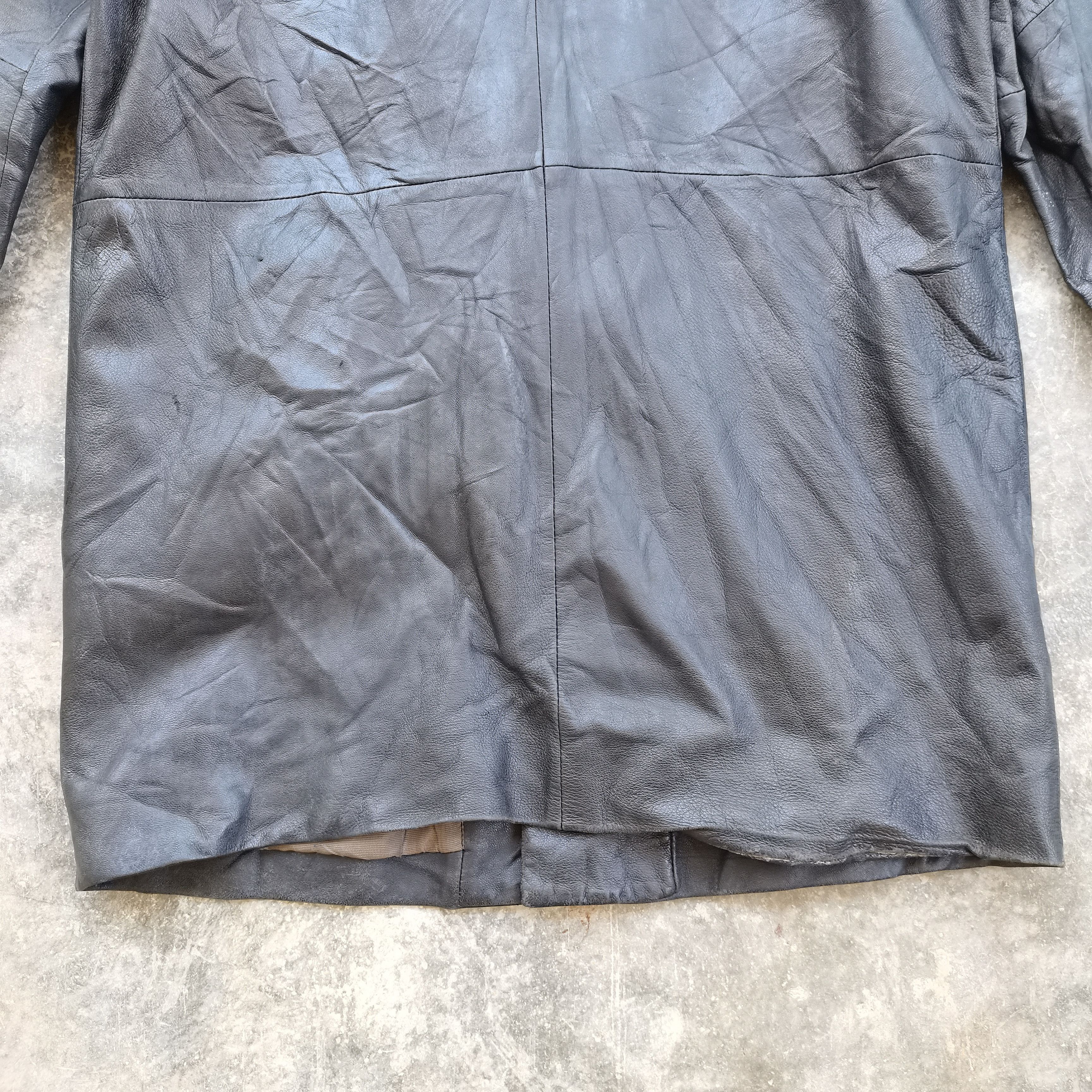 Japanese Brand × Vintage Vintage 90s FEDI Leather Trench Coat Size US M / EU 48-50 / 2 - 6 Thumbnail