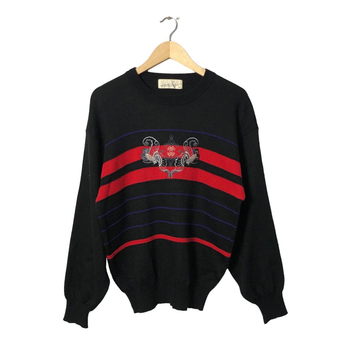Aran Isles Knitwear Vintage Sanko Life Crewneck Embroidery Logo Knitwear Sweater Size US M / EU 48-50 / 2 - 1 Thumbnail