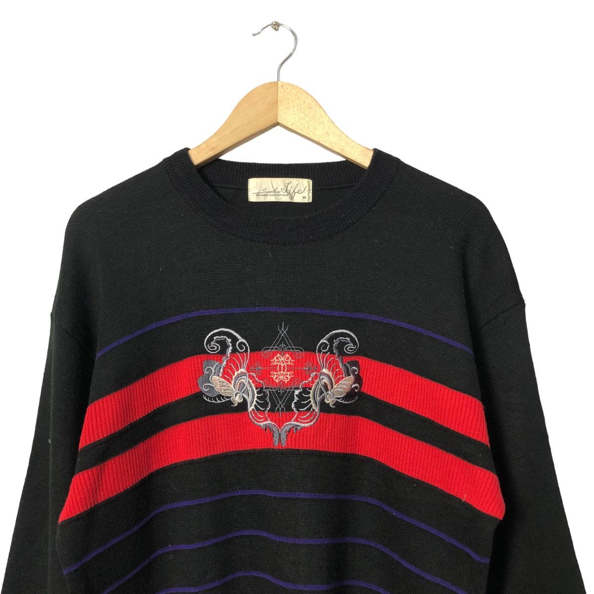 Aran Isles Knitwear Vintage Sanko Life Crewneck Embroidery Logo Knitwear Sweater Size US M / EU 48-50 / 2 - 4 Thumbnail