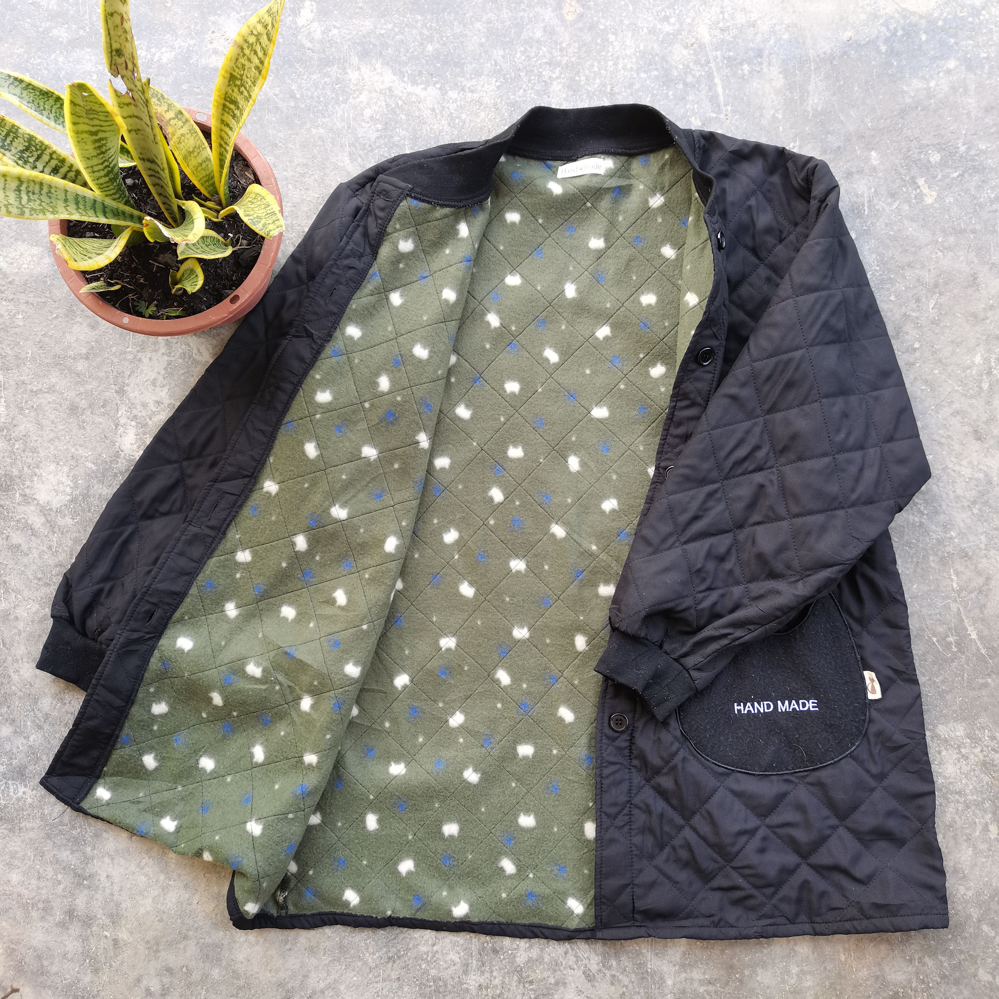 Handmade × Japanese Brand × Vintage Archive🔥 HAND MADE Quilt knitted Jacket Size US M / EU 48-50 / 2 - 2 Thumbnail