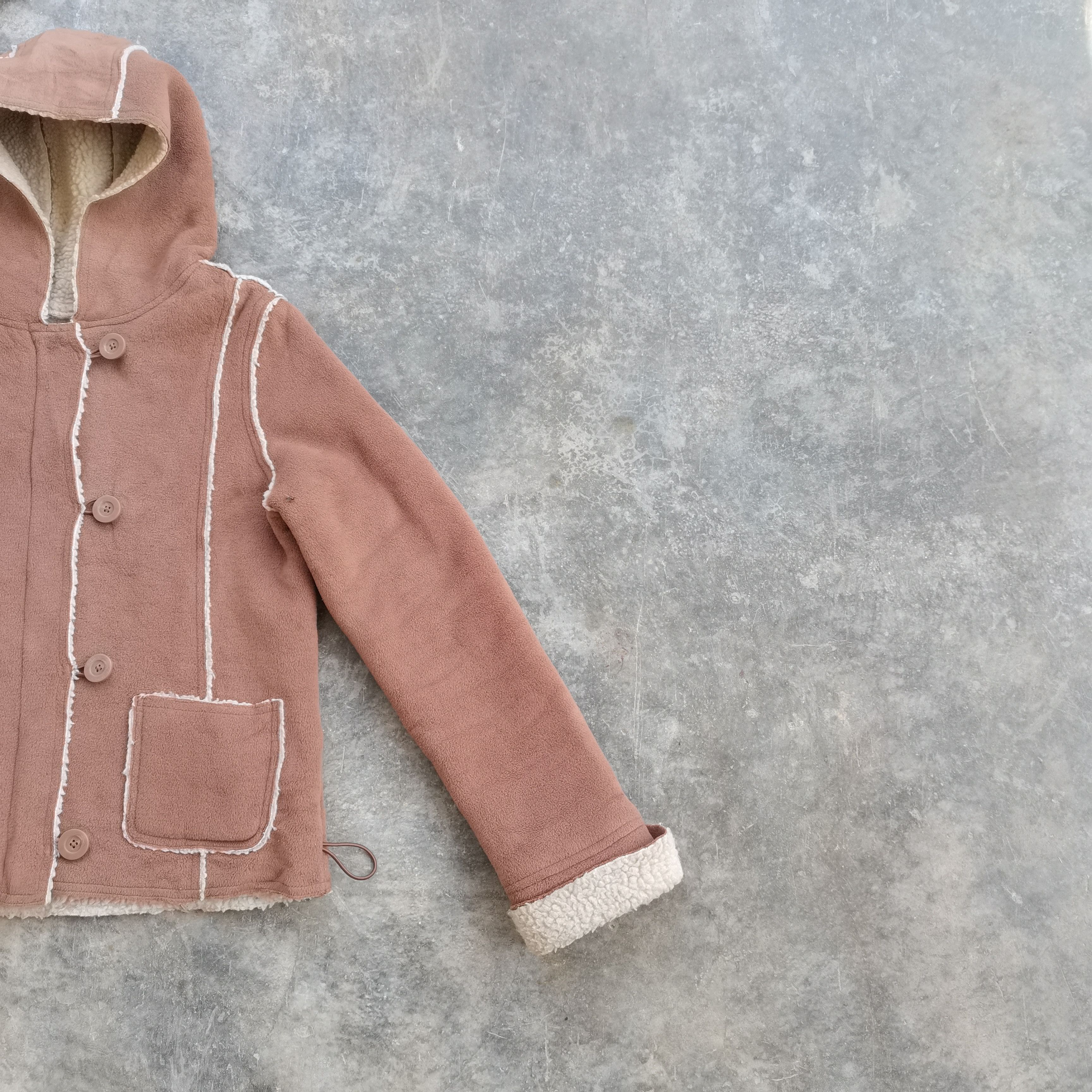 Japanese Brand × Old Navy Archive💥 Old Navy Sherpa Fleece Hoodie Jacket Size S / US 4 / IT 40 - 4 Thumbnail
