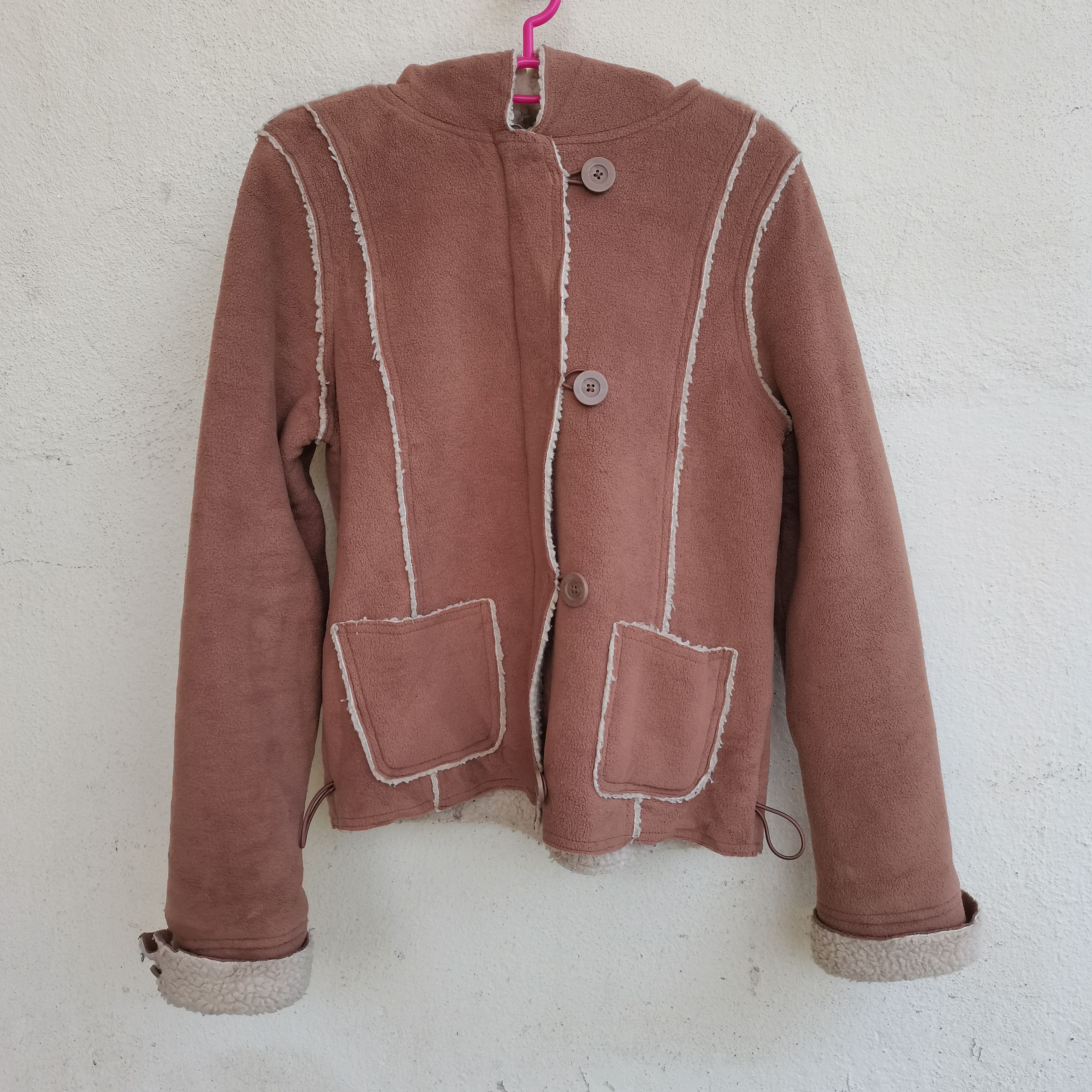 Japanese Brand × Old Navy Archive💥 Old Navy Sherpa Fleece Hoodie Jacket Size S / US 4 / IT 40 - 2 Thumbnail