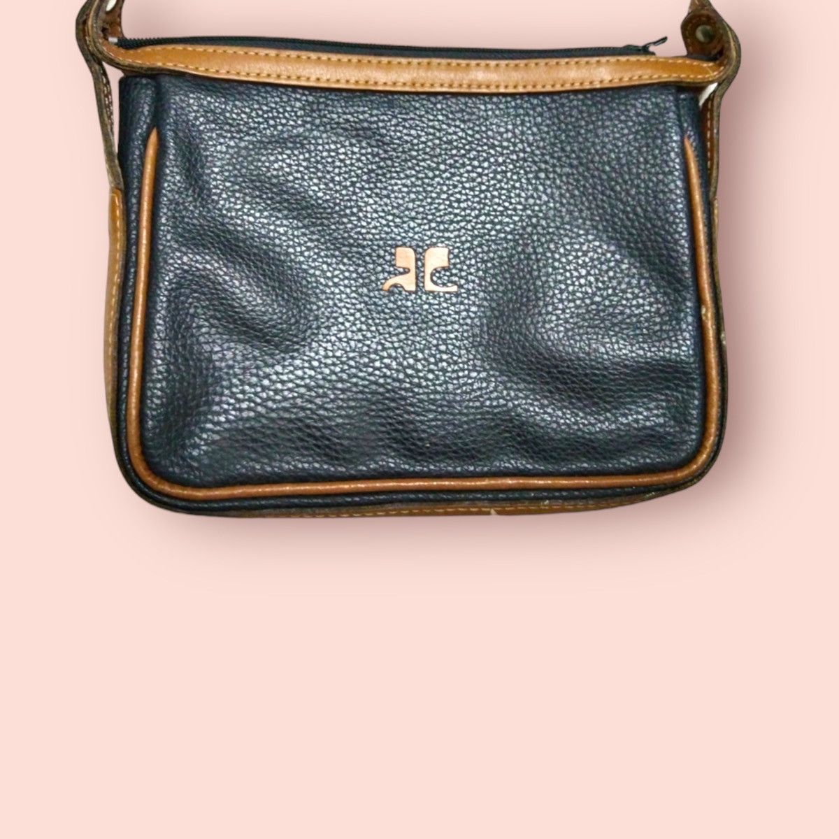 Andre Courreges COURREGES VINTAGE LEATHER MINI CROSSBODY SLING Size ONE SIZE - 2 Thumbnail