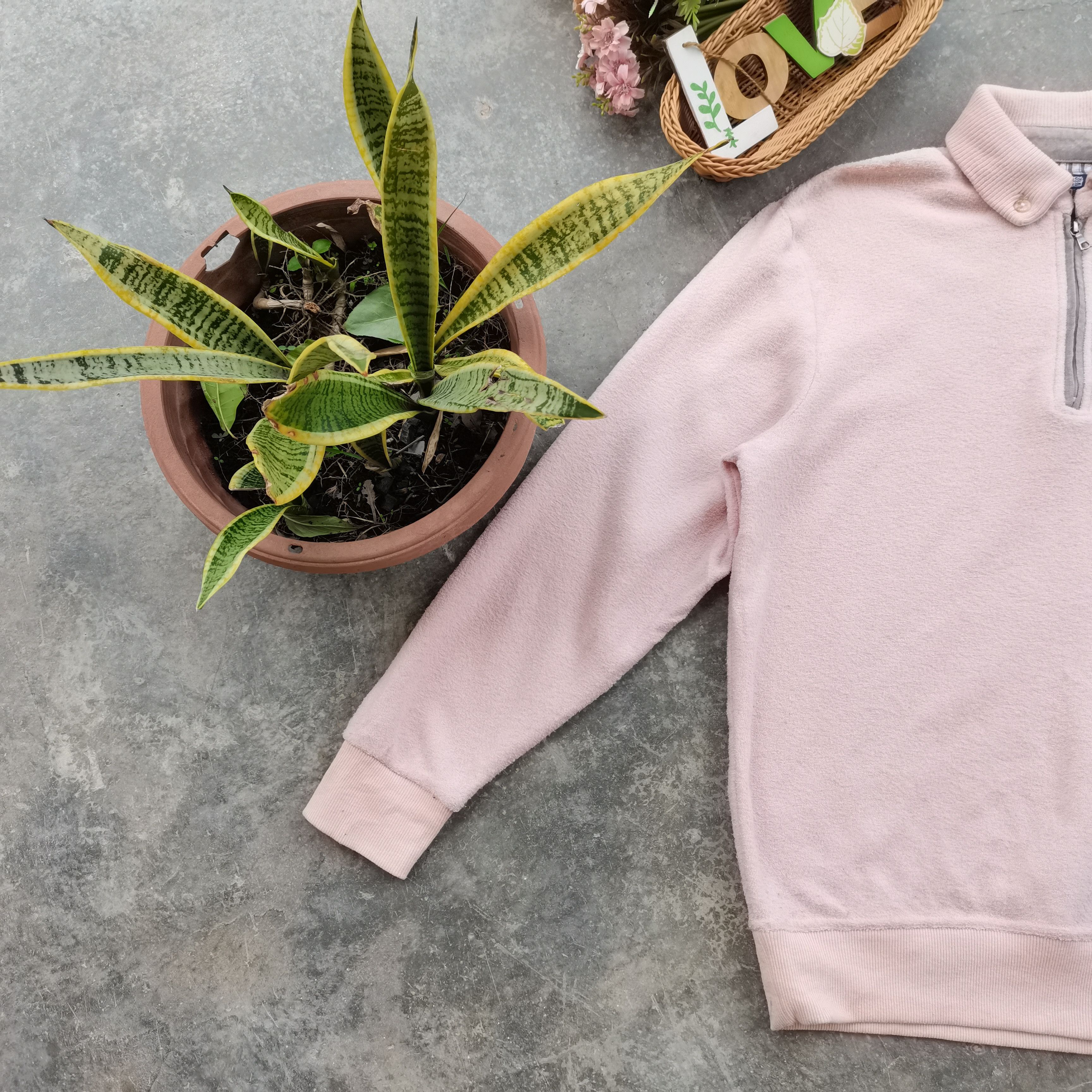 Michiko Koshino London × Vintage Nice💥 Michiko London Jeans Half Zipper Fleece Sweatshirt Size US L / EU 52-54 / 3 - 4 Thumbnail