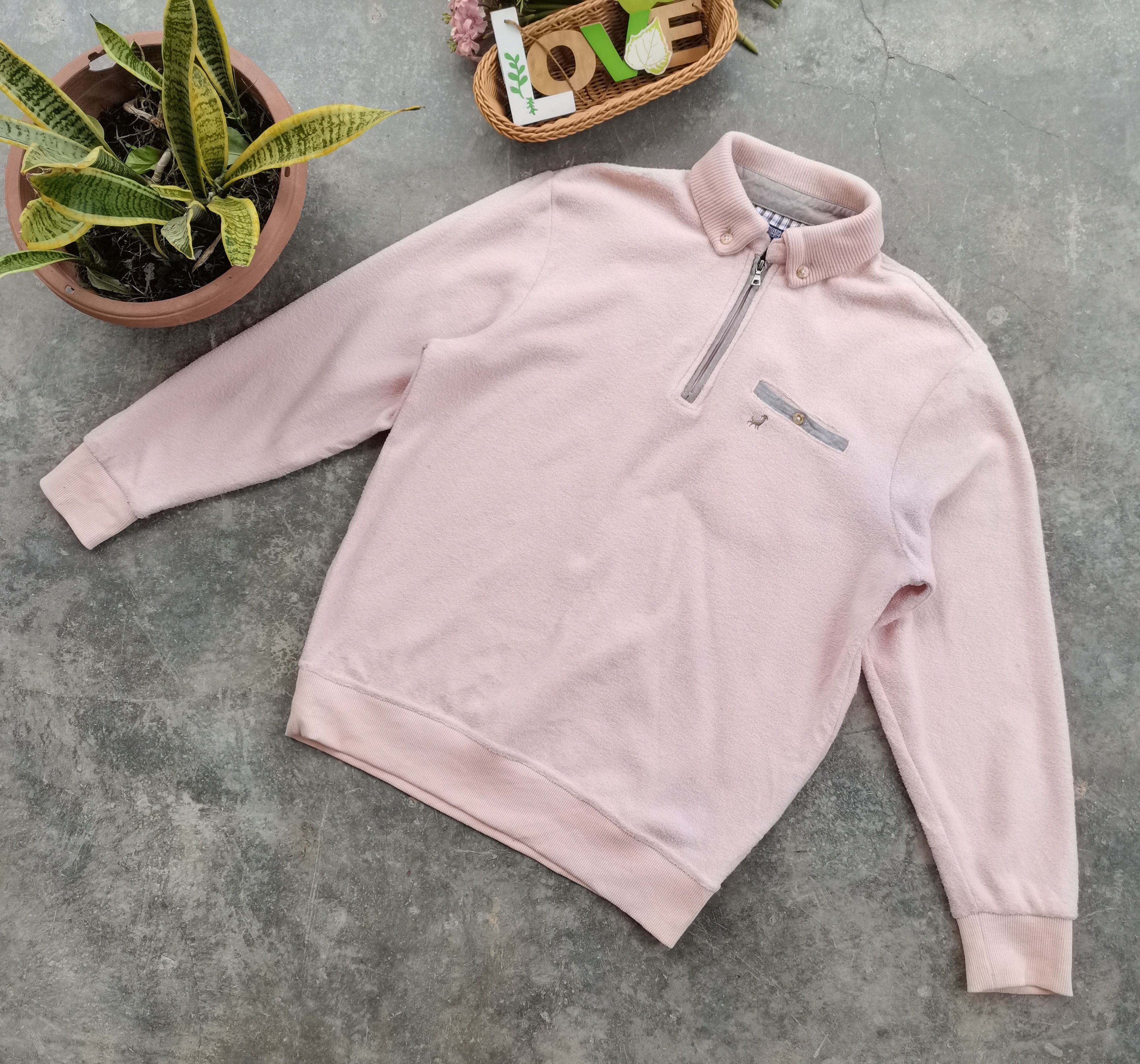 Michiko Koshino London × Vintage Nice💥 Michiko London Jeans Half Zipper Fleece Sweatshirt Size US L / EU 52-54 / 3 - 1 Thumbnail