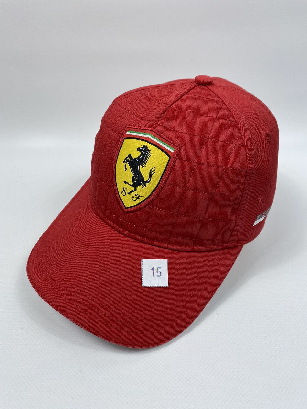 Ferrari 🔥LASTDROP🔥#15 Scuderia Italian Flag Quilted Hat Cap Size ONE SIZE - 2 Thumbnail