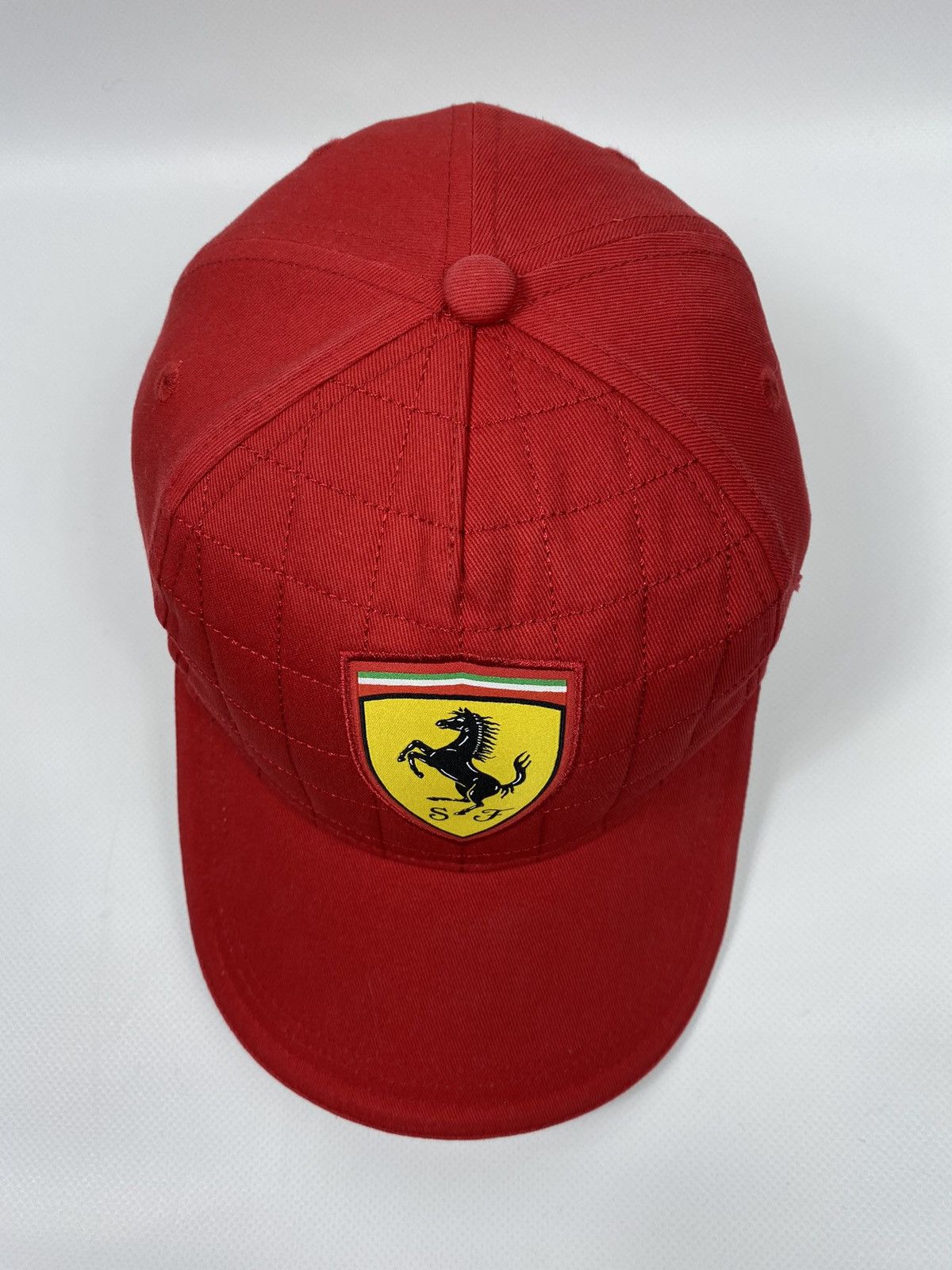 Ferrari 🔥LASTDROP🔥#15 Scuderia Italian Flag Quilted Hat Cap Size ONE SIZE - 5 Thumbnail