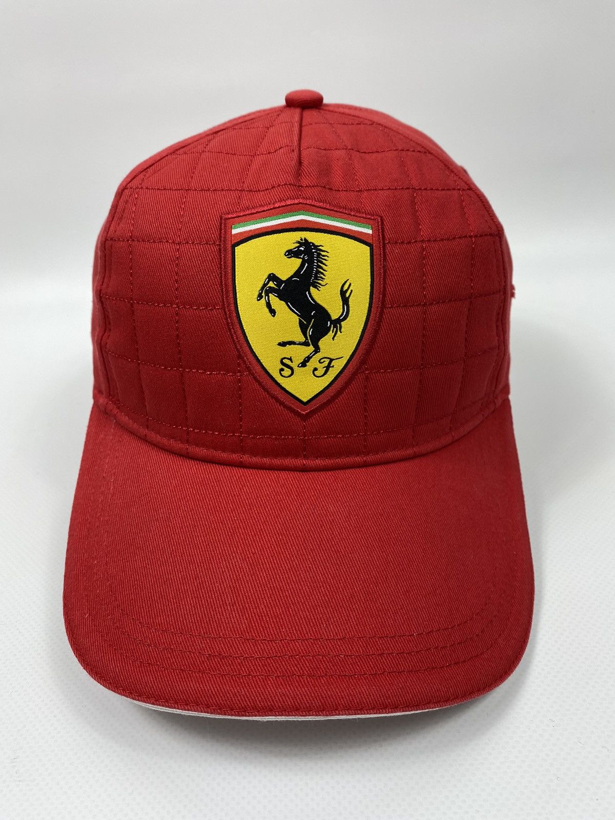 Ferrari 🔥LASTDROP🔥#15 Scuderia Italian Flag Quilted Hat Cap Size ONE SIZE - 4 Thumbnail