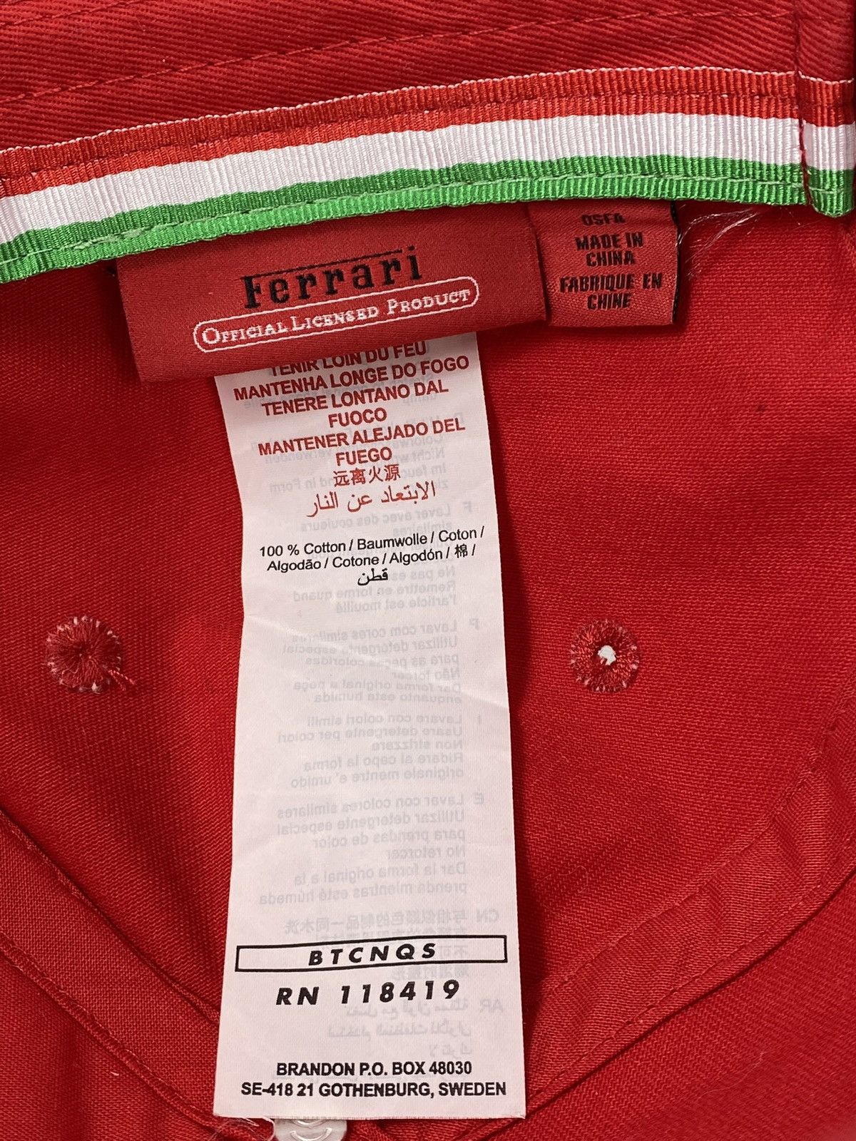 Ferrari 🔥LASTDROP🔥#15 Scuderia Italian Flag Quilted Hat Cap Size ONE SIZE - 12 Thumbnail
