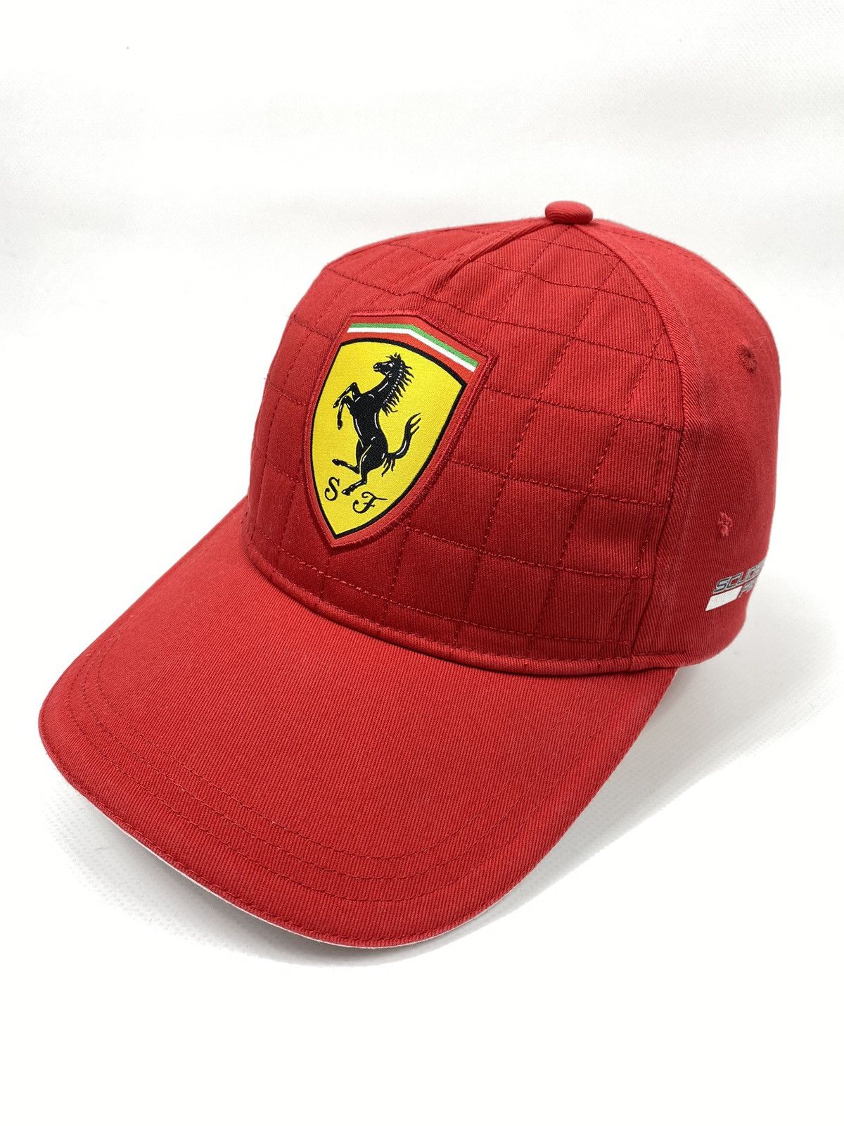 Ferrari 🔥LASTDROP🔥#15 Scuderia Italian Flag Quilted Hat Cap Size ONE SIZE - 3 Thumbnail