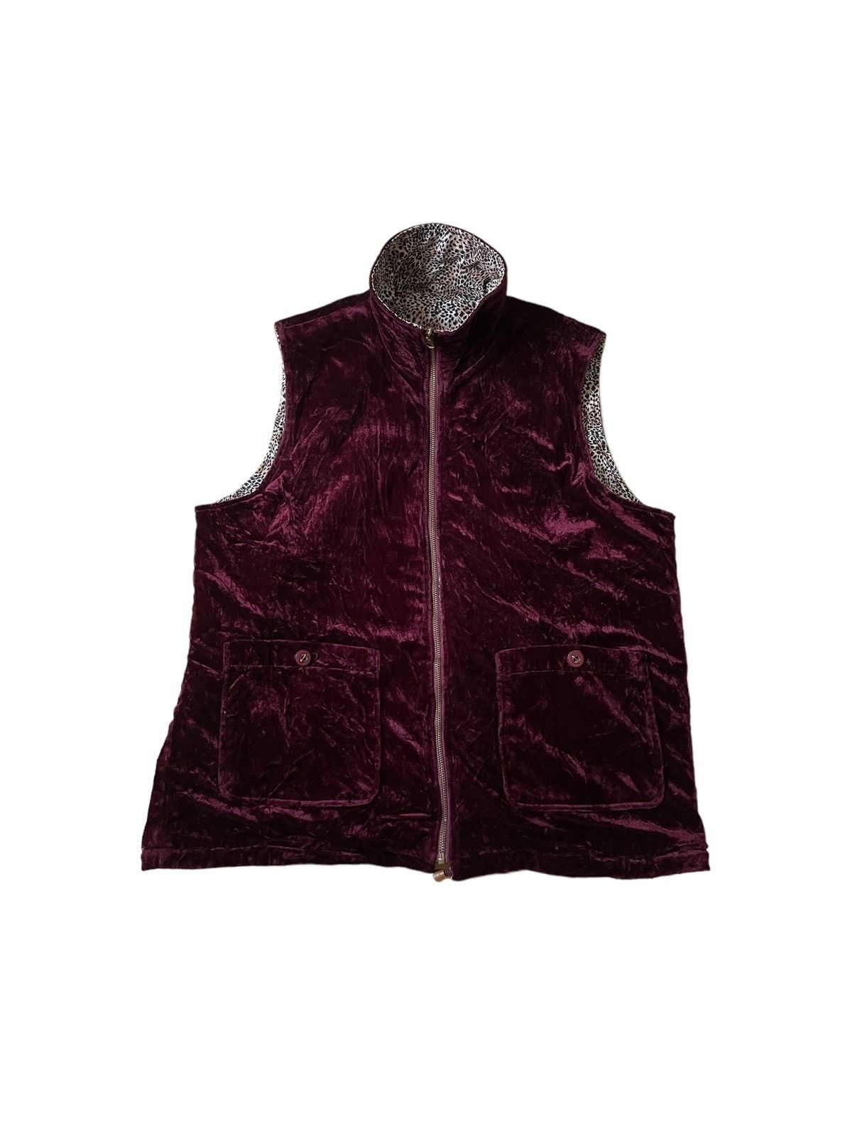 Japanese Brand Japanese Brand Velvet Leopard Style Reversible Vest Size M / US 6-8 / IT 42-44 - 8 Thumbnail
