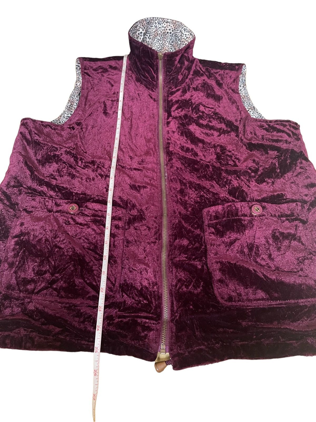 Japanese Brand Japanese Brand Velvet Leopard Style Reversible Vest Size M / US 6-8 / IT 42-44 - 13 Thumbnail
