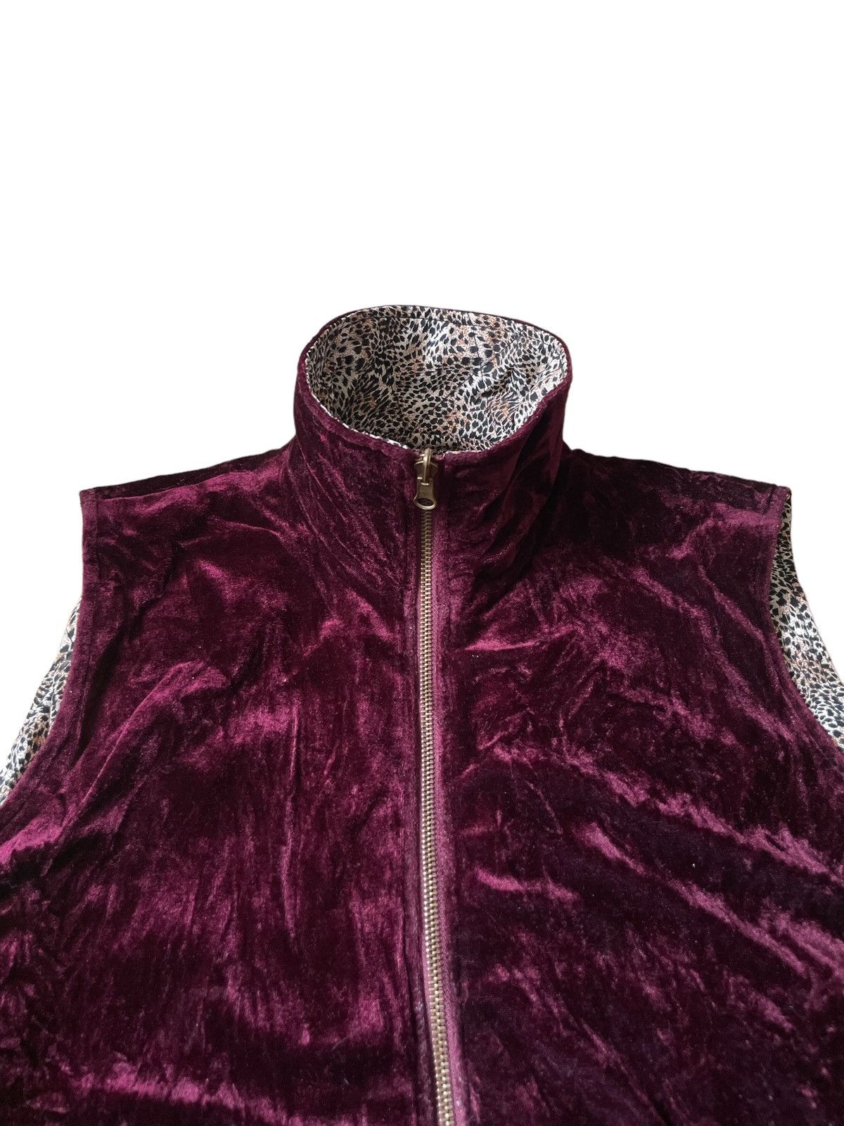 Japanese Brand Japanese Brand Velvet Leopard Style Reversible Vest Size M / US 6-8 / IT 42-44 - 5 Thumbnail