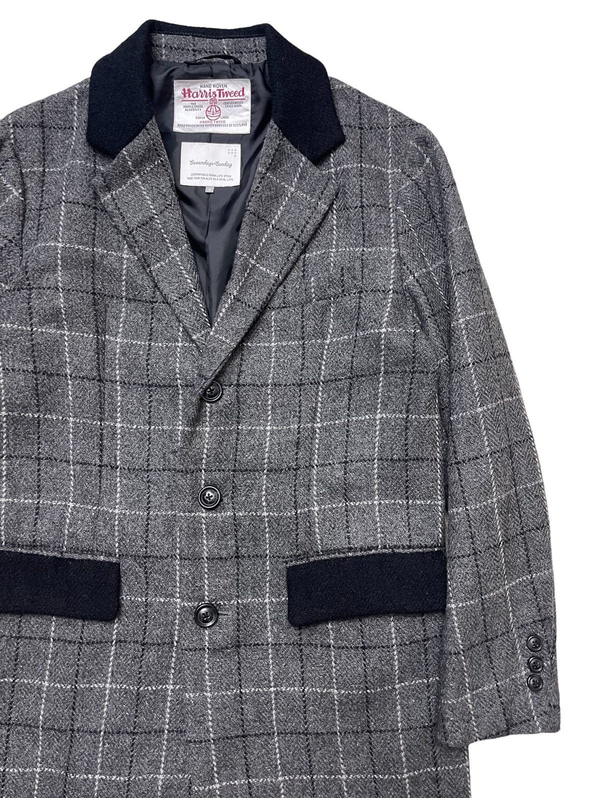 Harris Tweed Harris Tweed Wool Plaid Long Coat Size US S / EU 44-46 / 1 - 5 Thumbnail