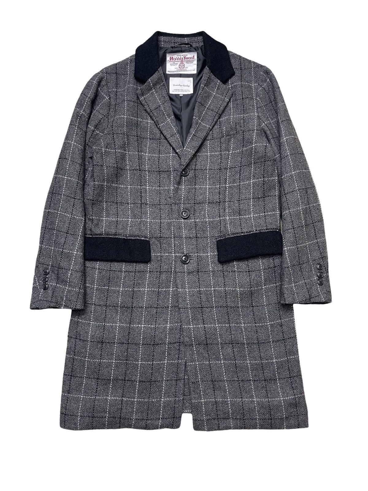 Harris Tweed Harris Tweed Wool Plaid Long Coat Size US S / EU 44-46 / 1 - 1 Thumbnail