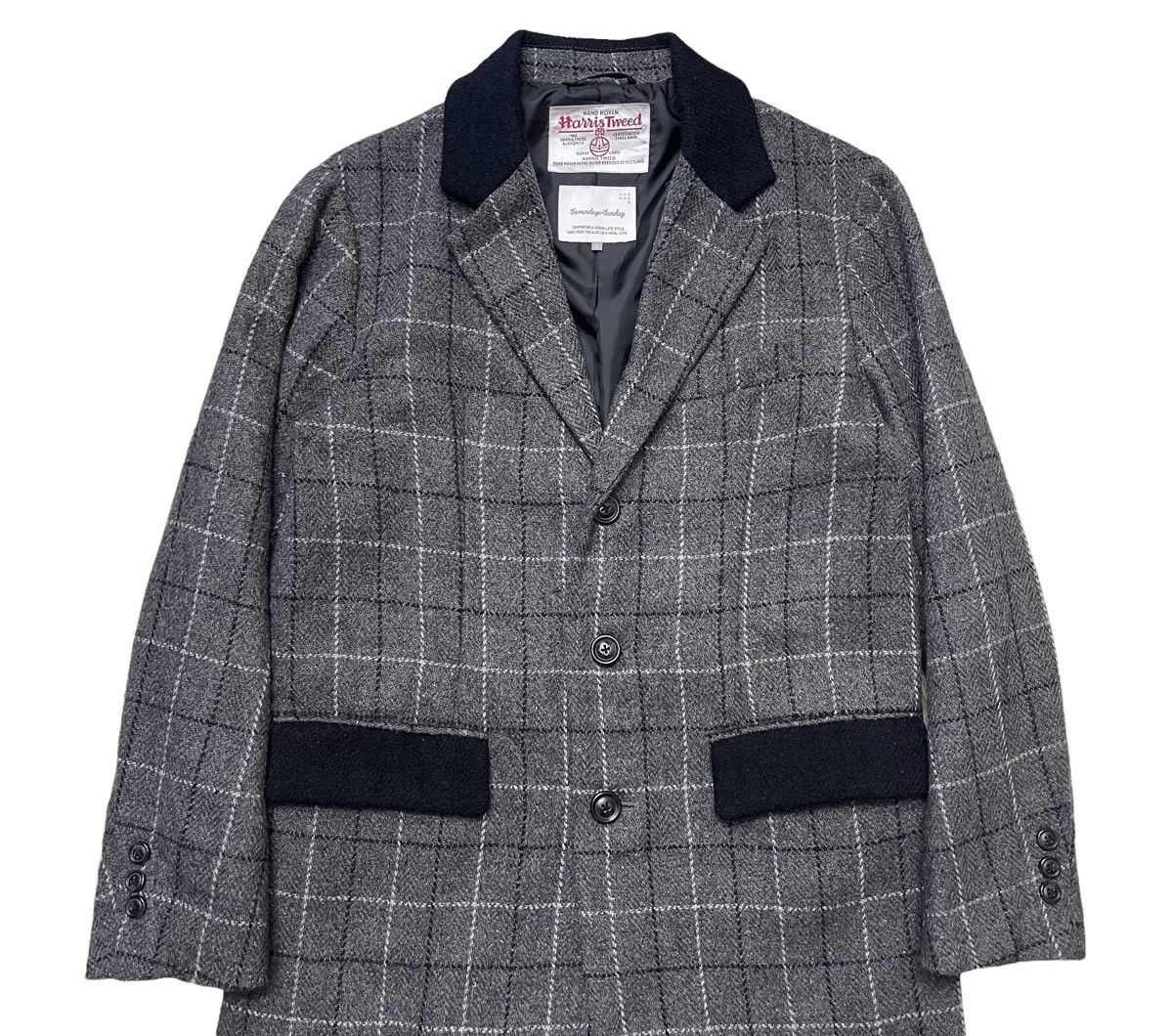 Harris Tweed Harris Tweed Wool Plaid Long Coat Size US S / EU 44-46 / 1 - 4 Thumbnail