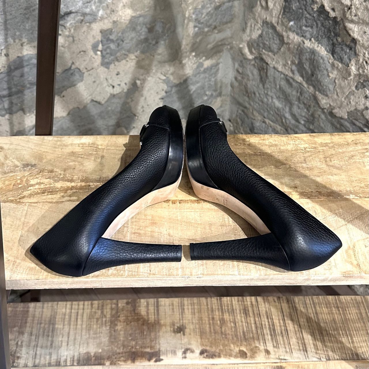 Gucci Gucci Black Platform Silver Accent Opened Toe Pumps Size US 10 / IT 40 - 10 Thumbnail