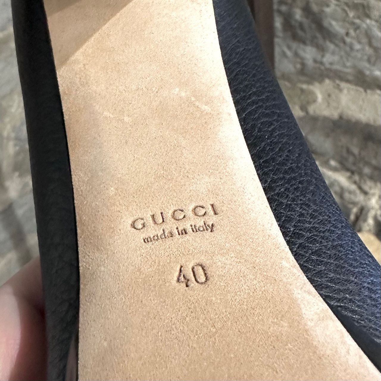 Gucci Gucci Black Platform Silver Accent Opened Toe Pumps Size US 10 / IT 40 - 9 Thumbnail