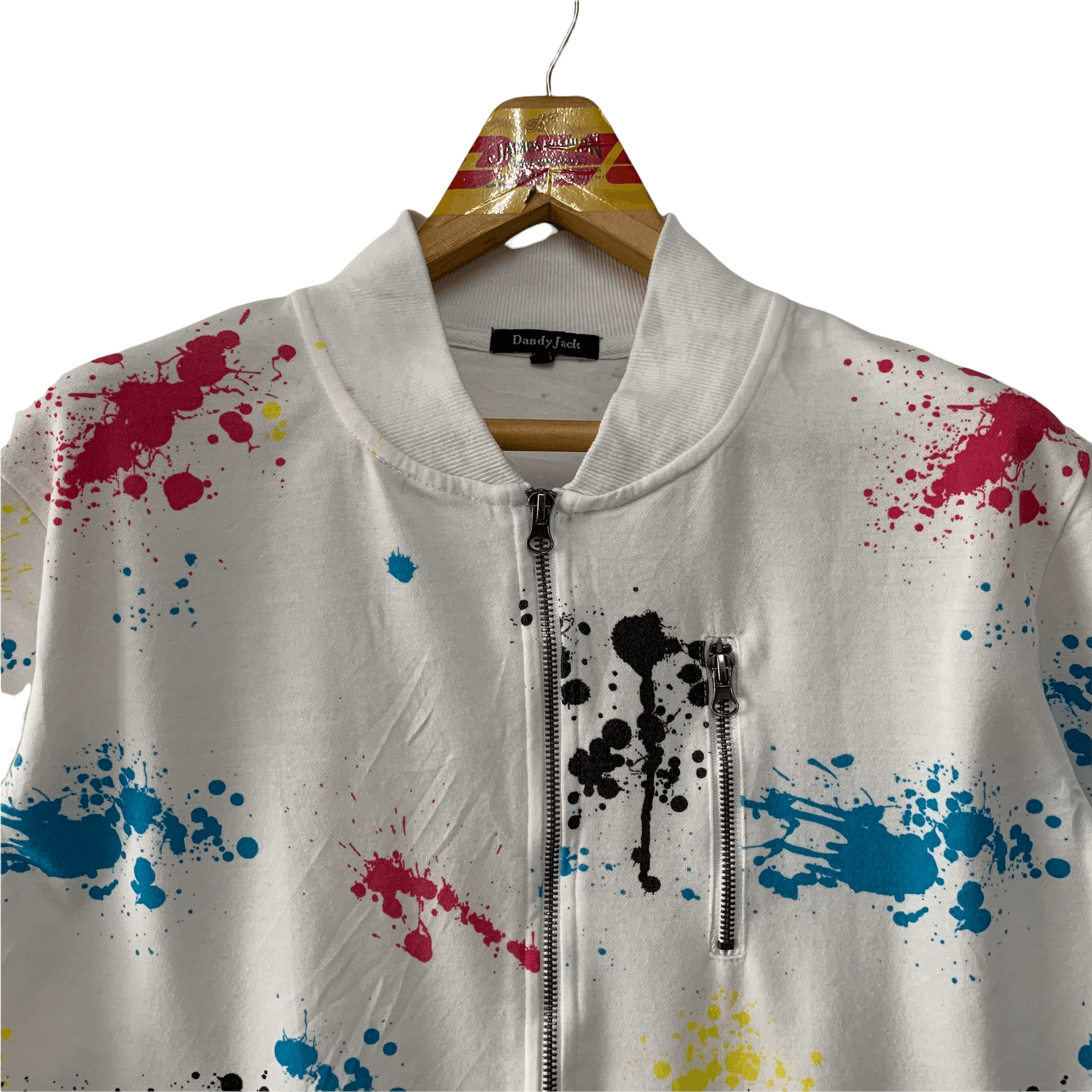 Japanese Brand Dandy Jack Paint Splatter SS Sweater Jacket #3652-79 Size US L / EU 52-54 / 3 - 2 Thumbnail