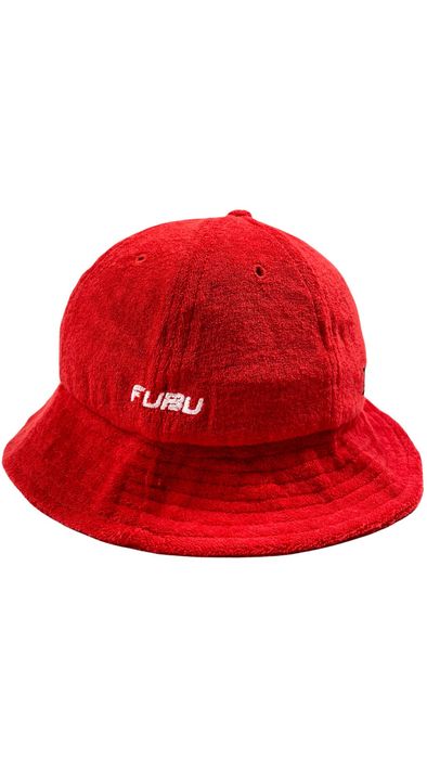 Vintage 🔥LASTDROP🔥 #6 Fubu Bathrobe Material Red Bucket Hat Cap | Grailed